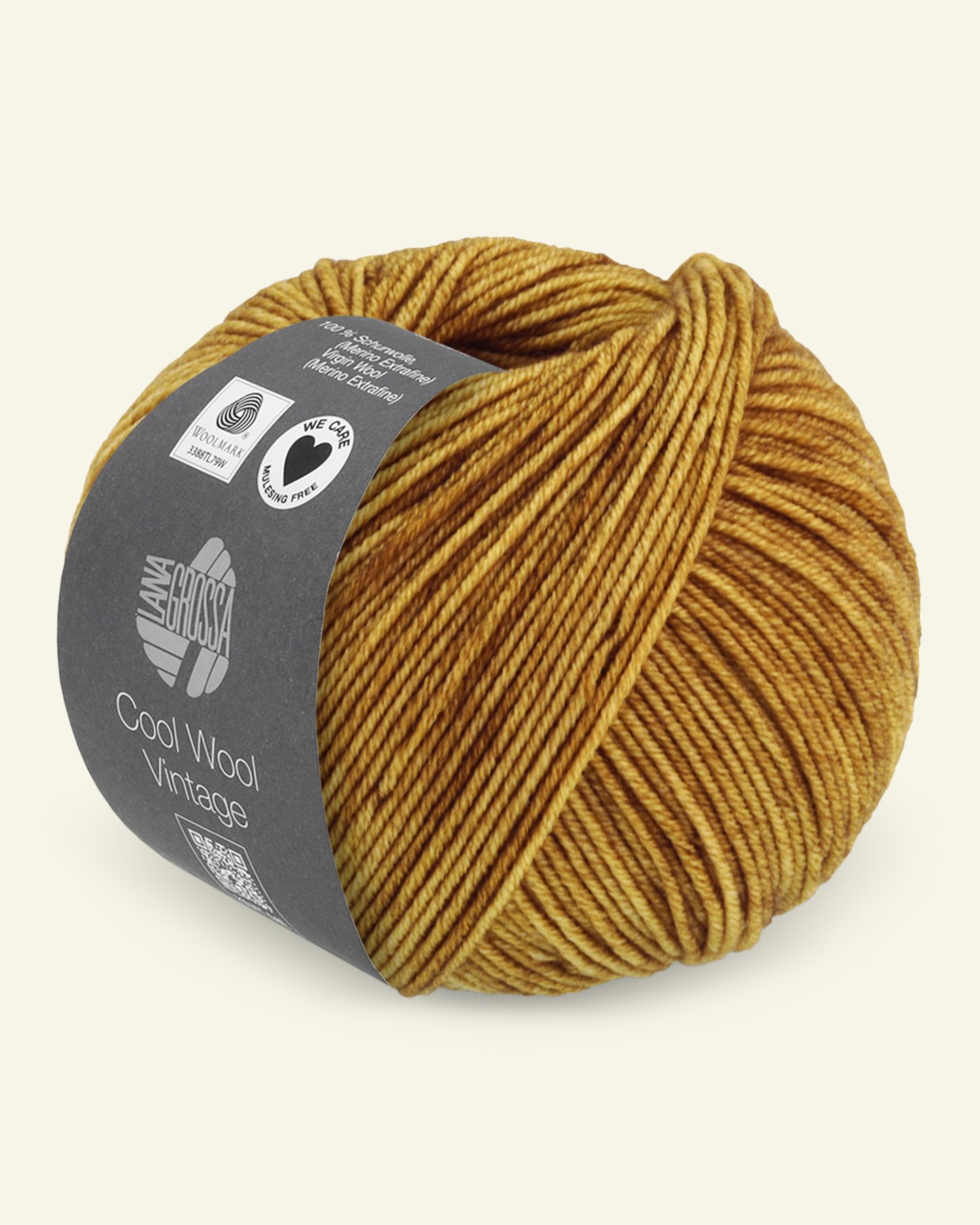 Lana Grossa, extrafine merino wool yarn "Cool Wool Vintage", mustard 90001076_pack