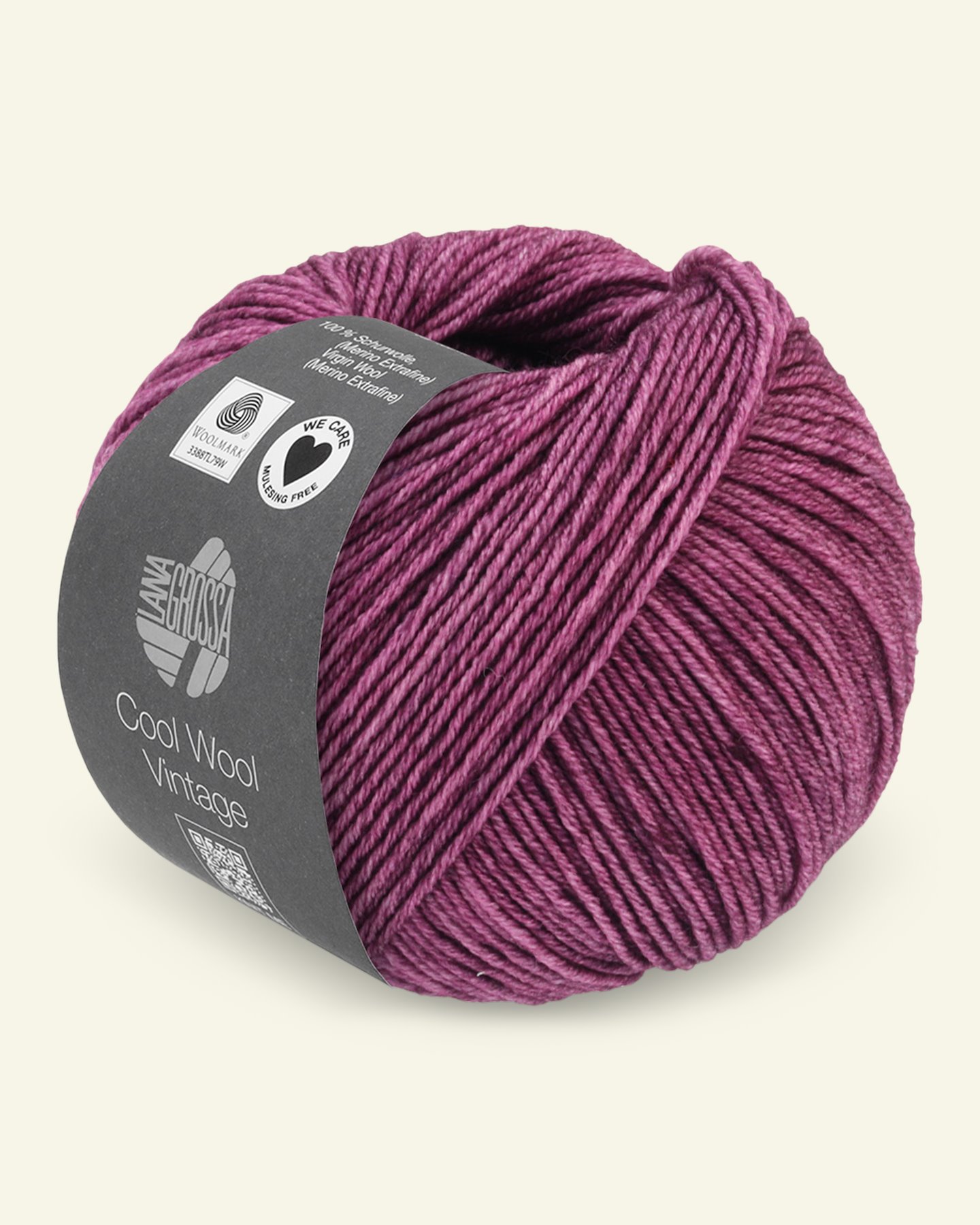 Lana Grossa, extrafine merino wool yarn "Cool Wool Vintage", plum 90001079_pack