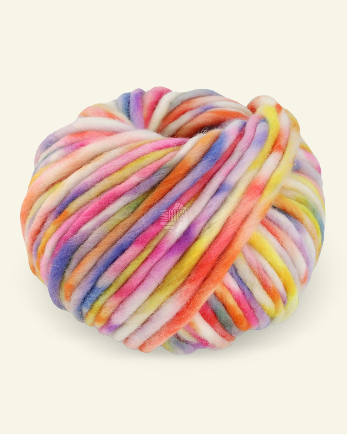 Lana Grossa, merion wool yarn "Confetti", orange/purple 90001060_pack