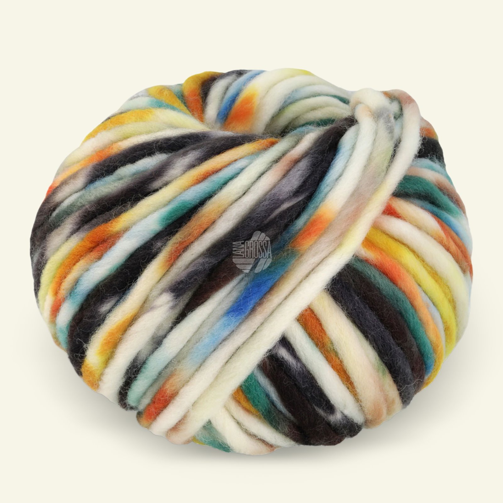 Lana Grossa, merion wool yarn "Confetti", rust/petrol/curry 90001062_pack