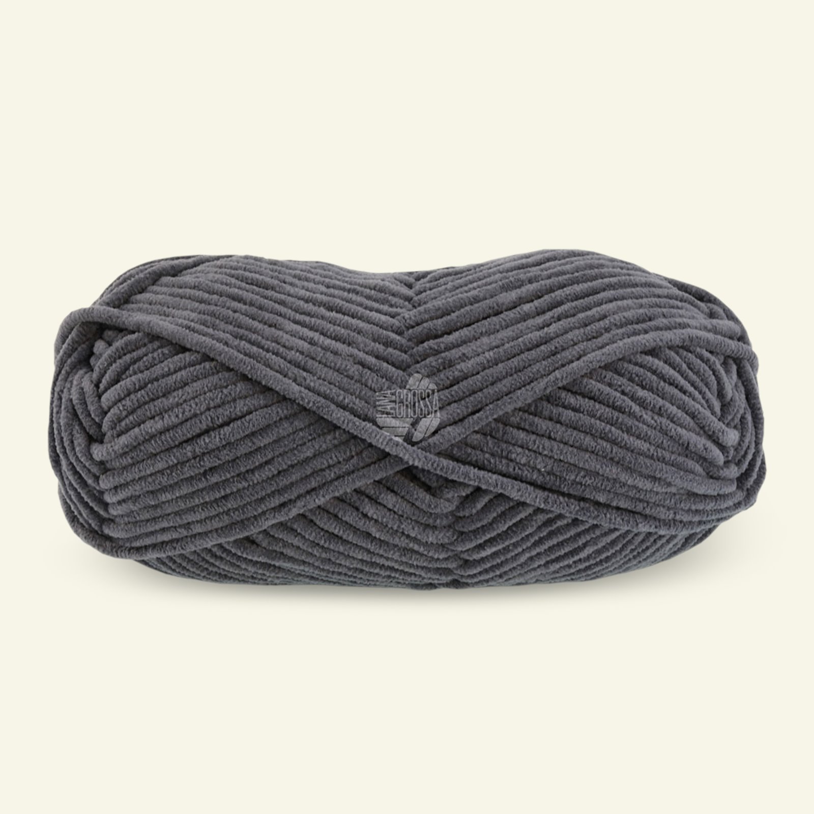 Lana Grossa, polyester yarn / velour yarn "The Look", dark grey 90001142_pack