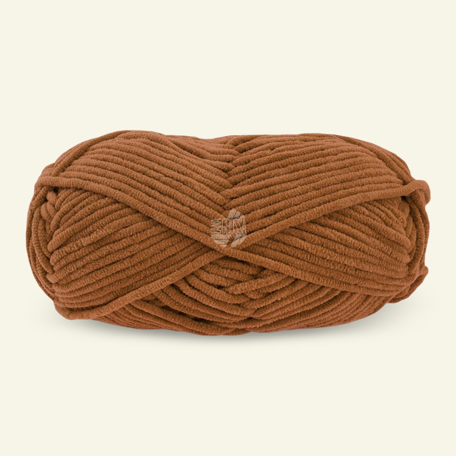 Lana Grossa, polyester yarn / velour yarn "The Look", light brown 90001141_pack
