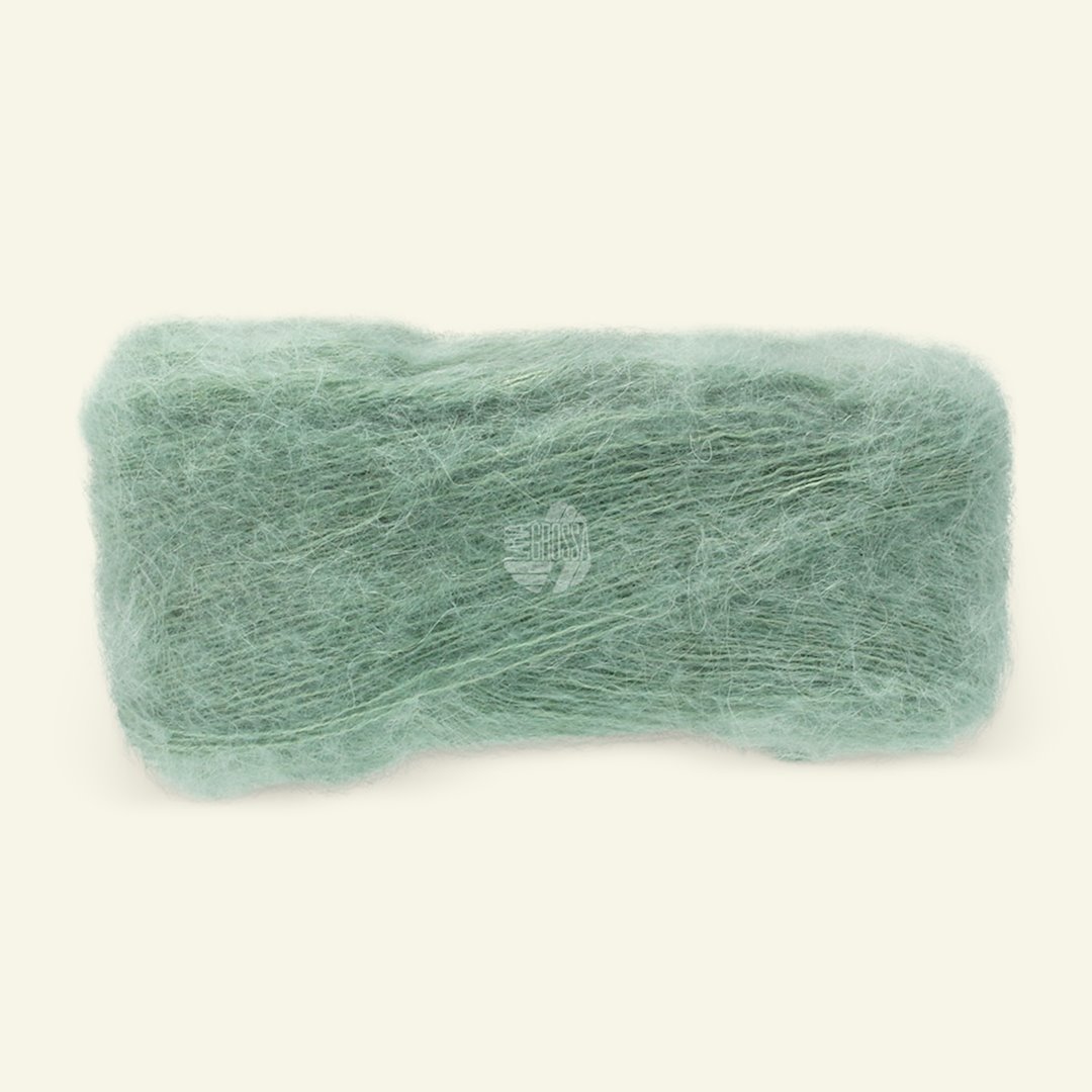 Se Lana Grossa, silke/alpacagarn "Setasuri", aqua grøn hos Selfmade