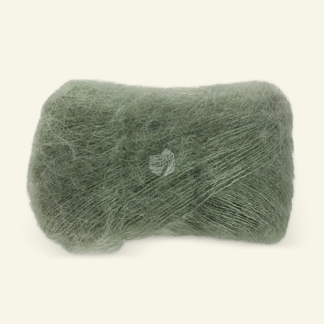 Se Lana Grossa, silke/alpacagarn "Setasuri", grågrøn hos Selfmade