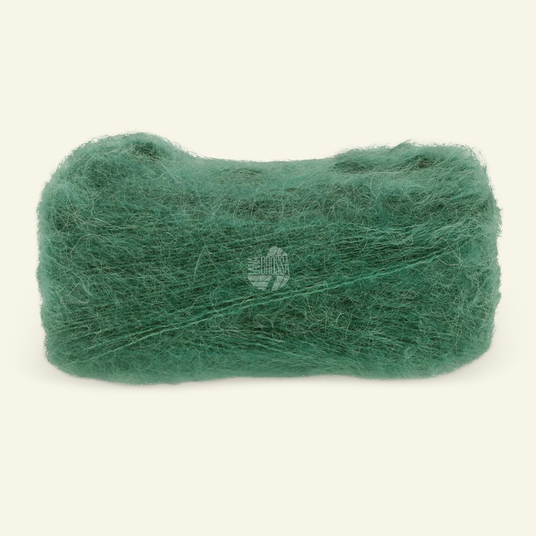 Se Lana Grossa, silke/alpacagarn "Setasuri", petrolgrøn hos Selfmade