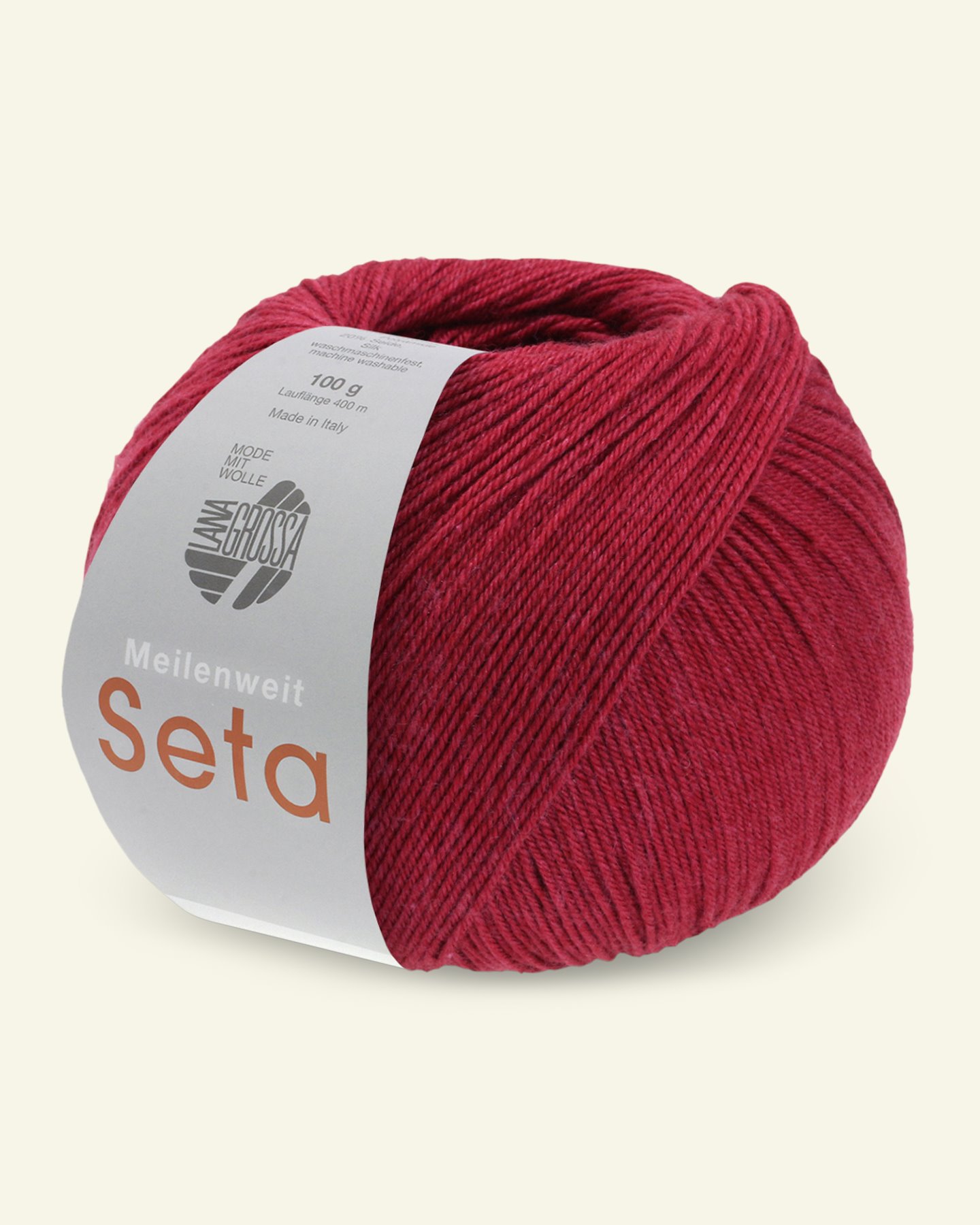 Lana Grossa, sock yarn with wool and silk "Meilenweit 100 Seta", dark red 90000963_pack