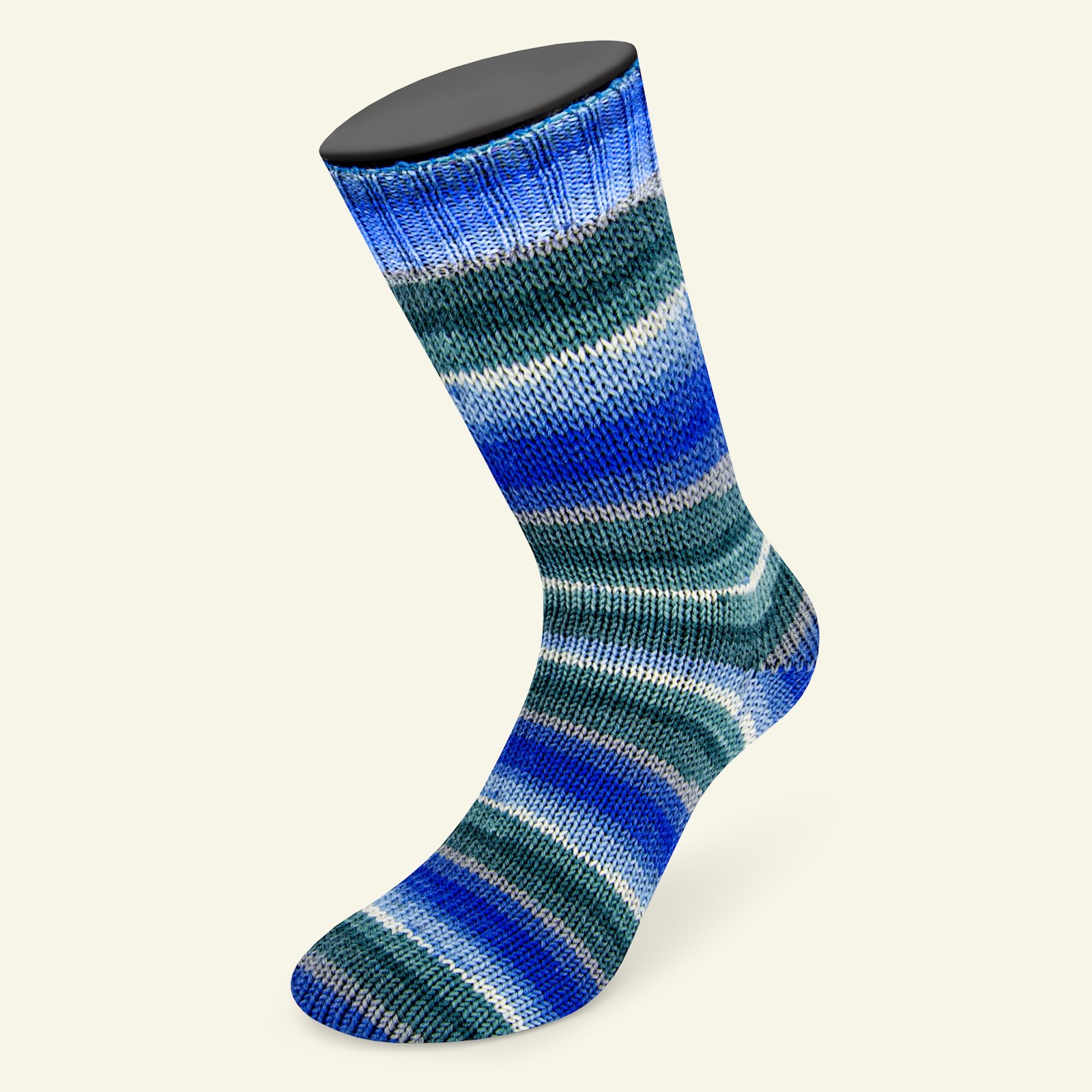Lana Grossa, sock yarn with wool "Meilenweit 100 Intenso", blue 90001169_pack_b