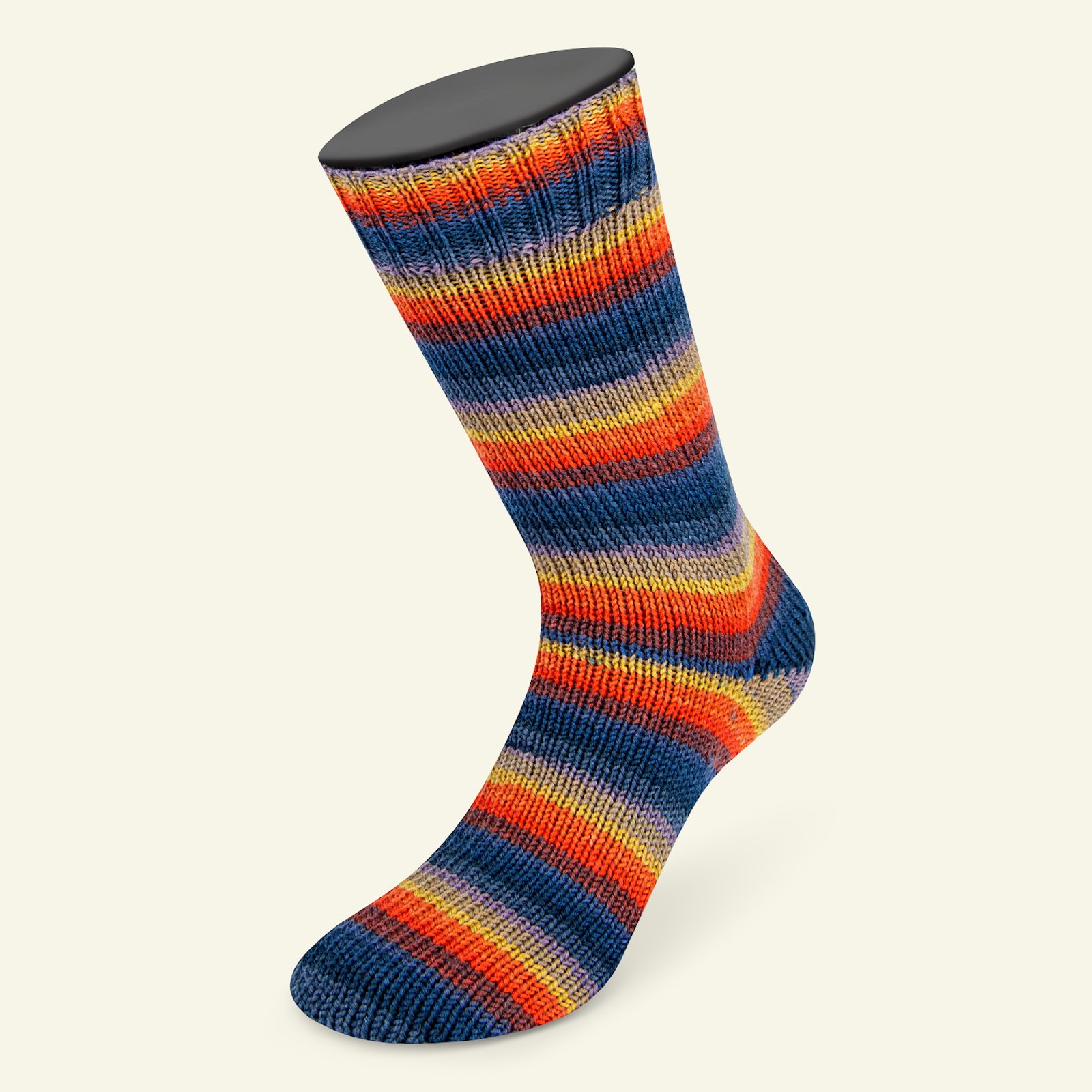 Lana Grossa, sock yarn with wool "Meilenweit 100 Intenso", orange 90001162_pack_b