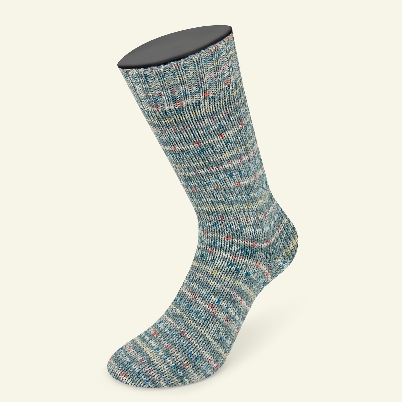Lana Grossa, sock yarn with wool "Meilenweit 100 merino extrafin Stella", grey 90001158_pack_b