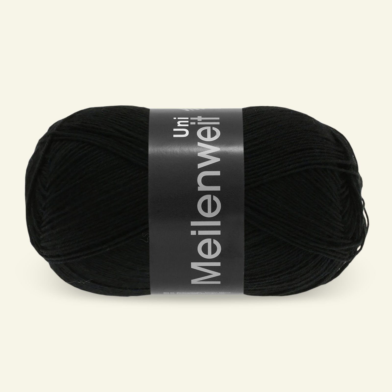 Lana Grossa, sock yarn with wool "Meilenweit 100 Uni", black 90000998_pack