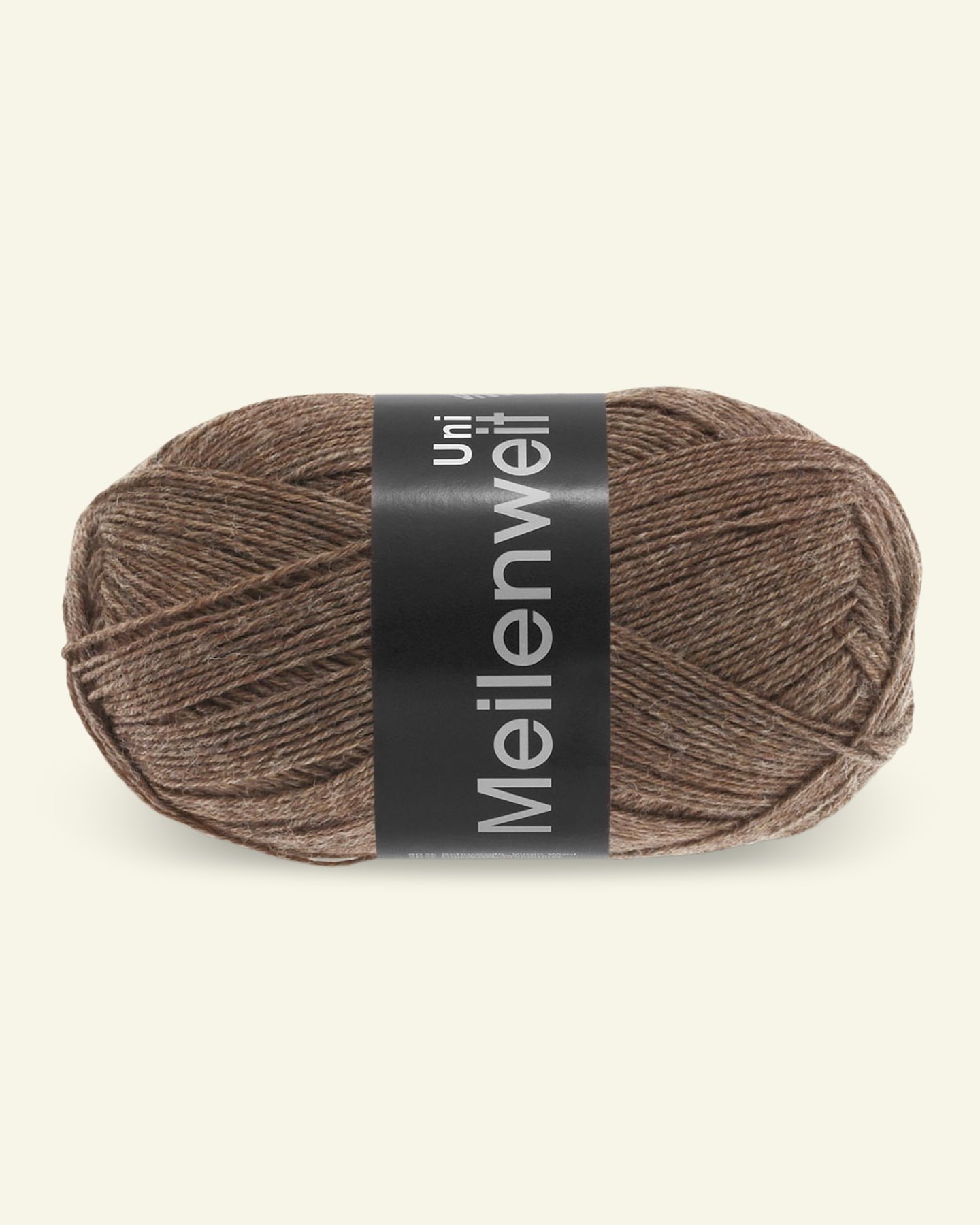 Lana Grossa, sock yarn with wool "Meilenweit 100 Uni", brown 90000993_pack