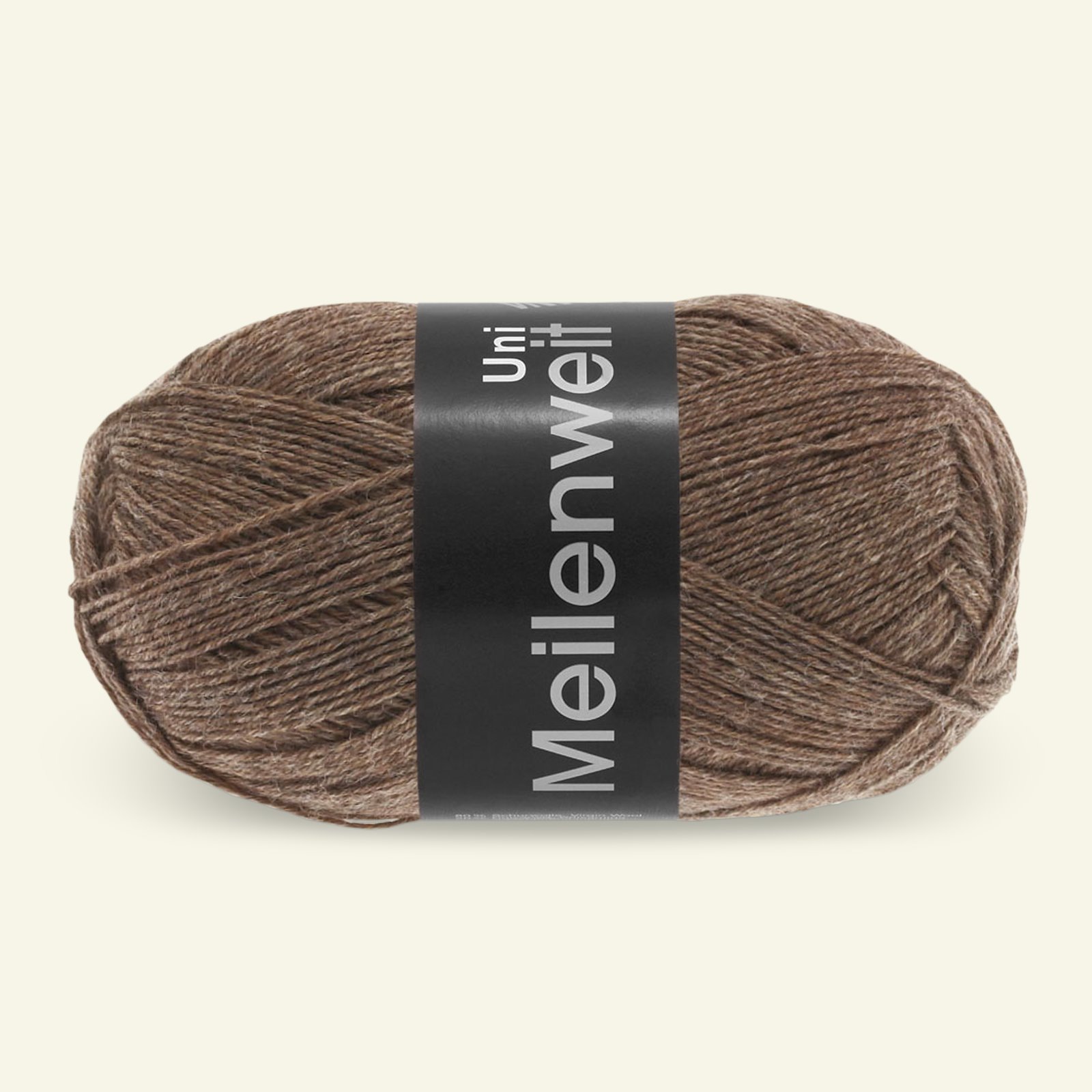 Lana Grossa, sock yarn with wool "Meilenweit 100 Uni", brown 90000993_pack