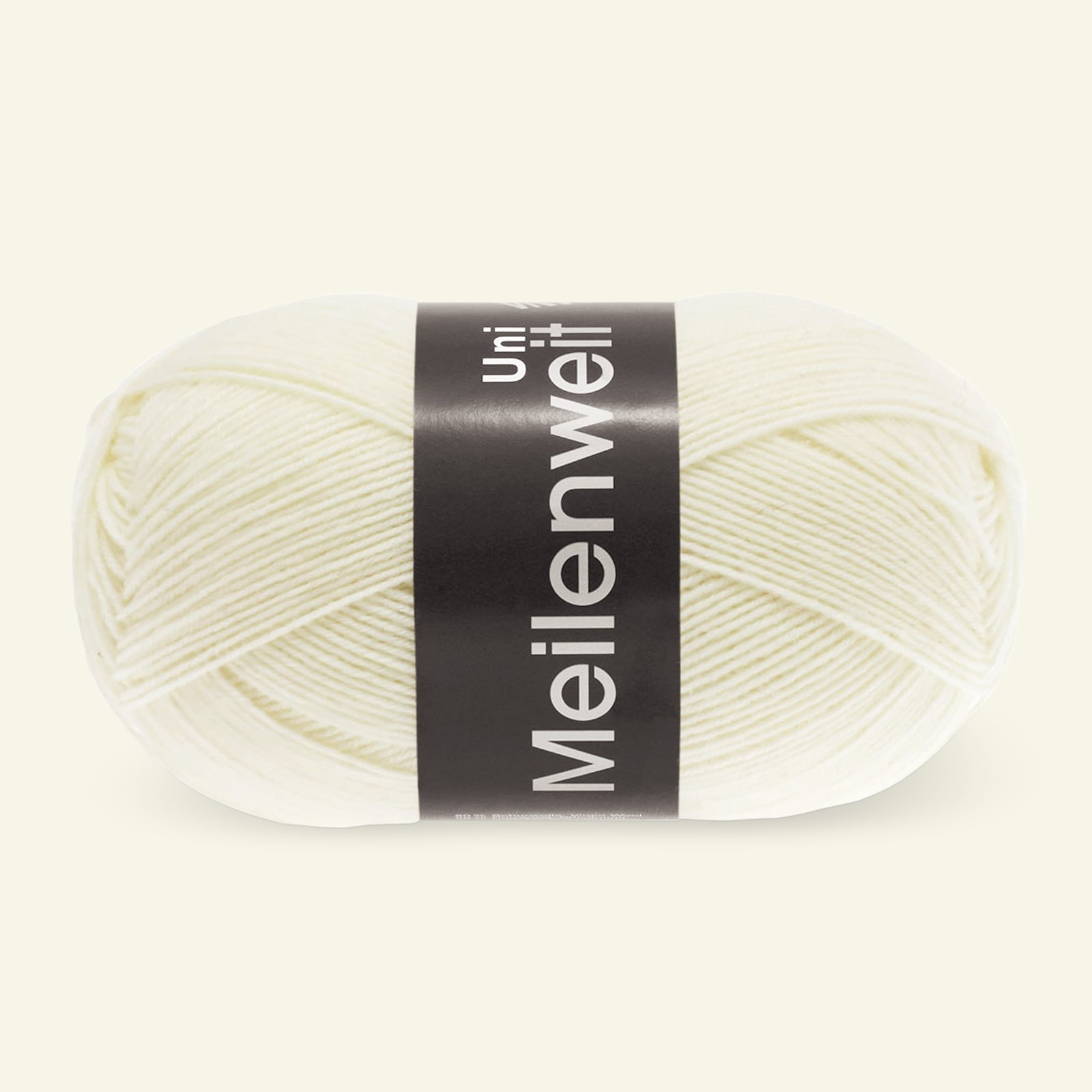 Lana Grossa, sock yarn with wool "Meilenweit 100 Uni", offwhite 90000991_pack