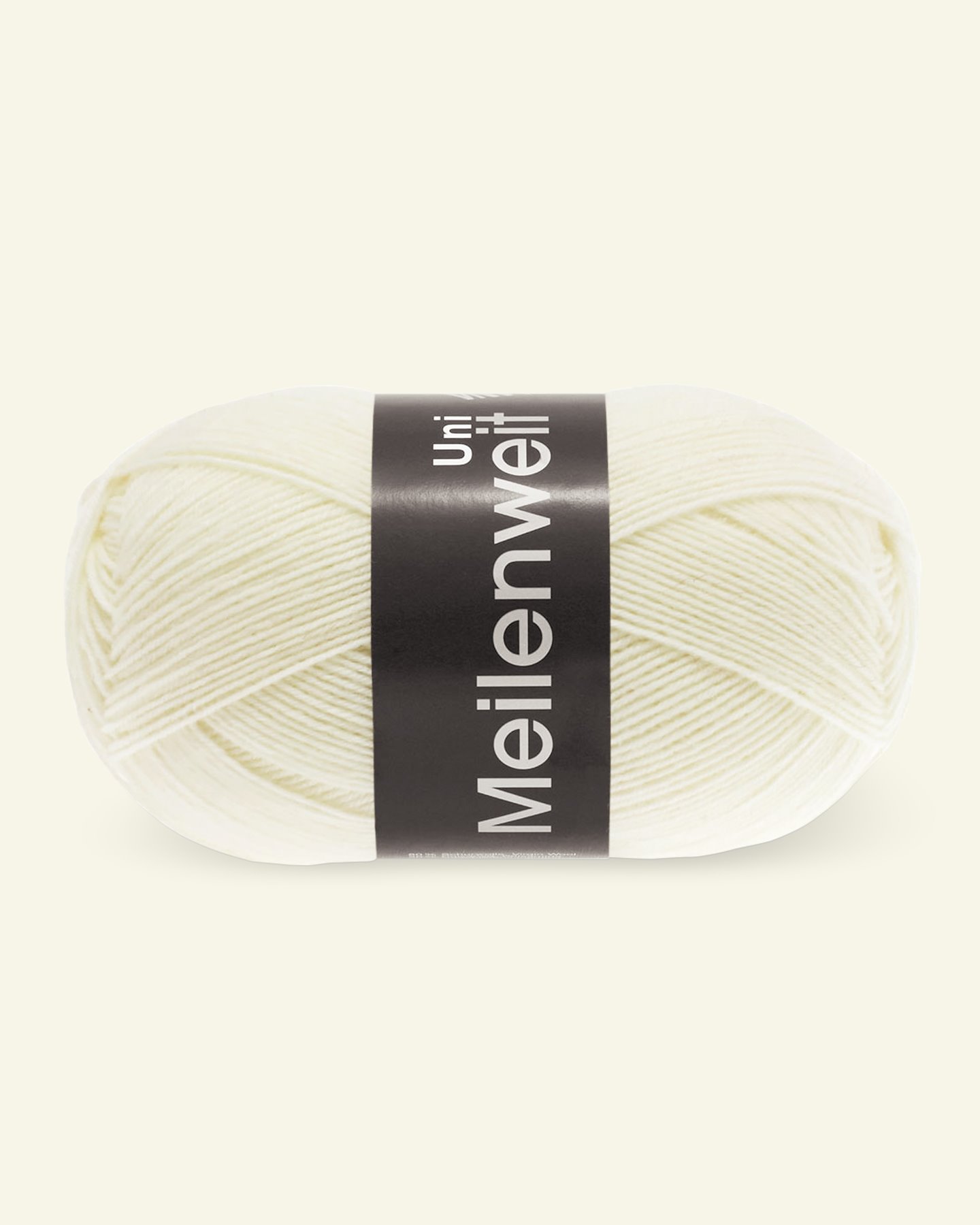 Lana Grossa, sock yarn with wool "Meilenweit 100 Uni", offwhite 90000991_pack