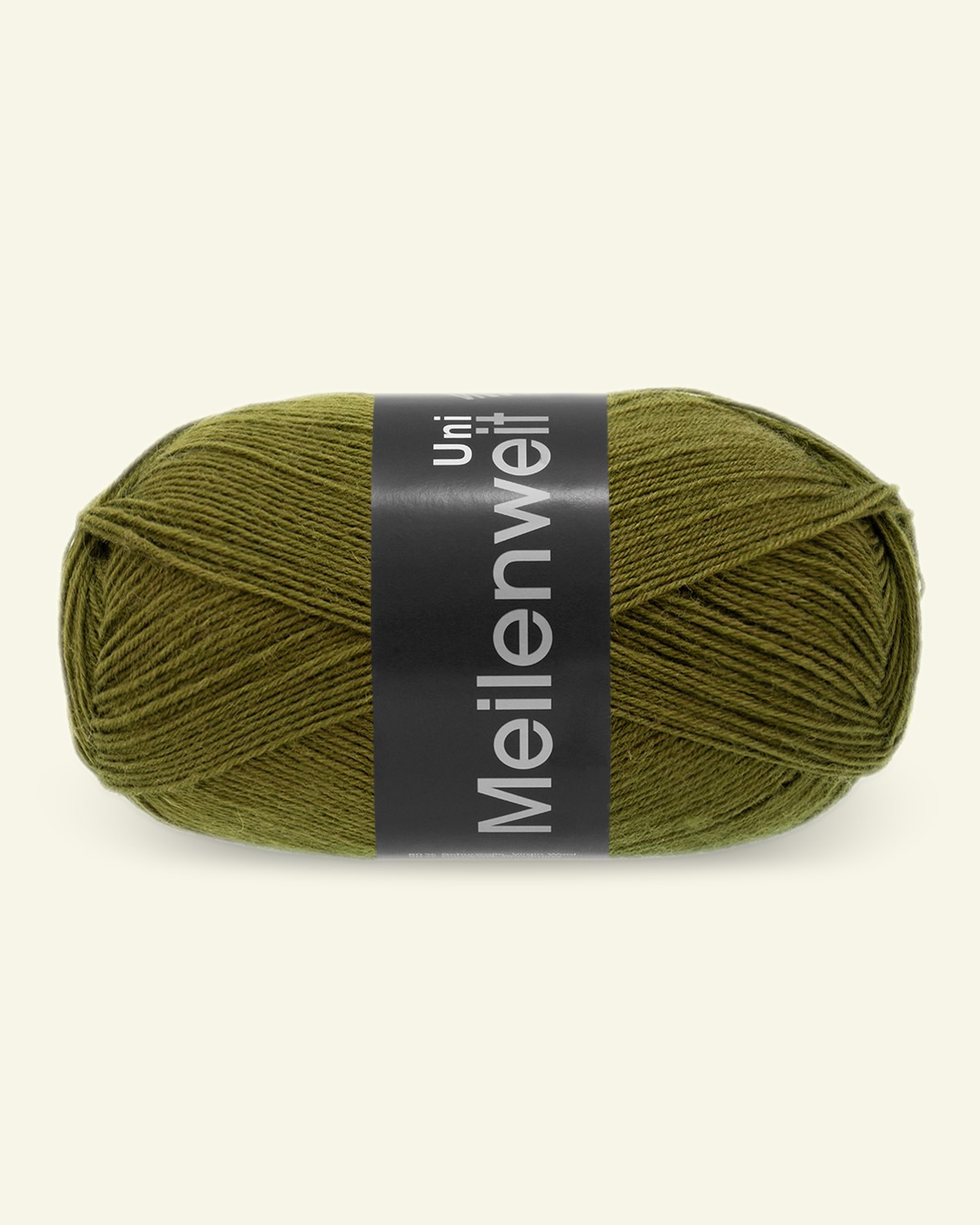 Lana Grossa, sock yarn with wool "Meilenweit 100 Uni", olive green 90001003_pack