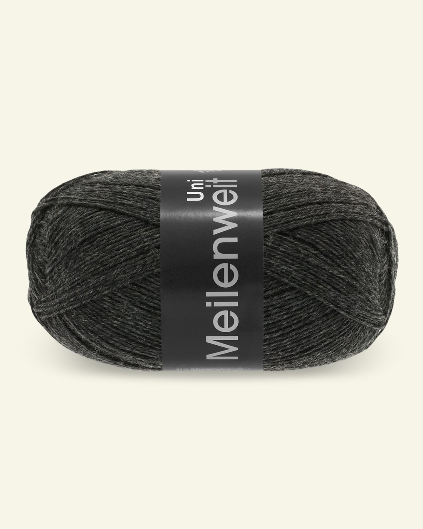 Lana Grossa, uld strømpegarn "Meilenweit 100 Uni", mørk grå mel. 90000994_pack