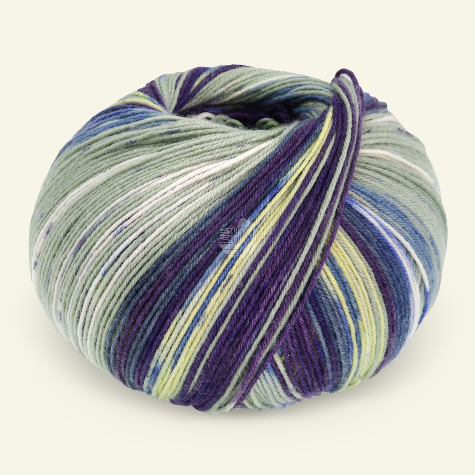 Lana Grossa, wool/silk sock yarn "Meilenweit 100 Seta Fiore", greygreen 90001152_pack