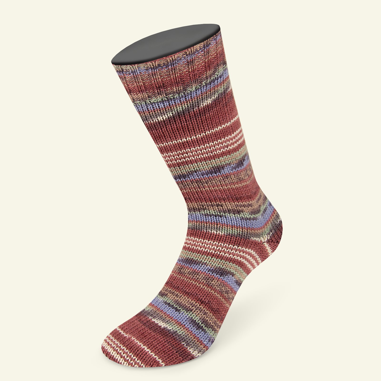 Lana Grossa, wool/silk sock yarn "Meilenweit 100 Seta Fiore", terrakotta 90001153_pack_b