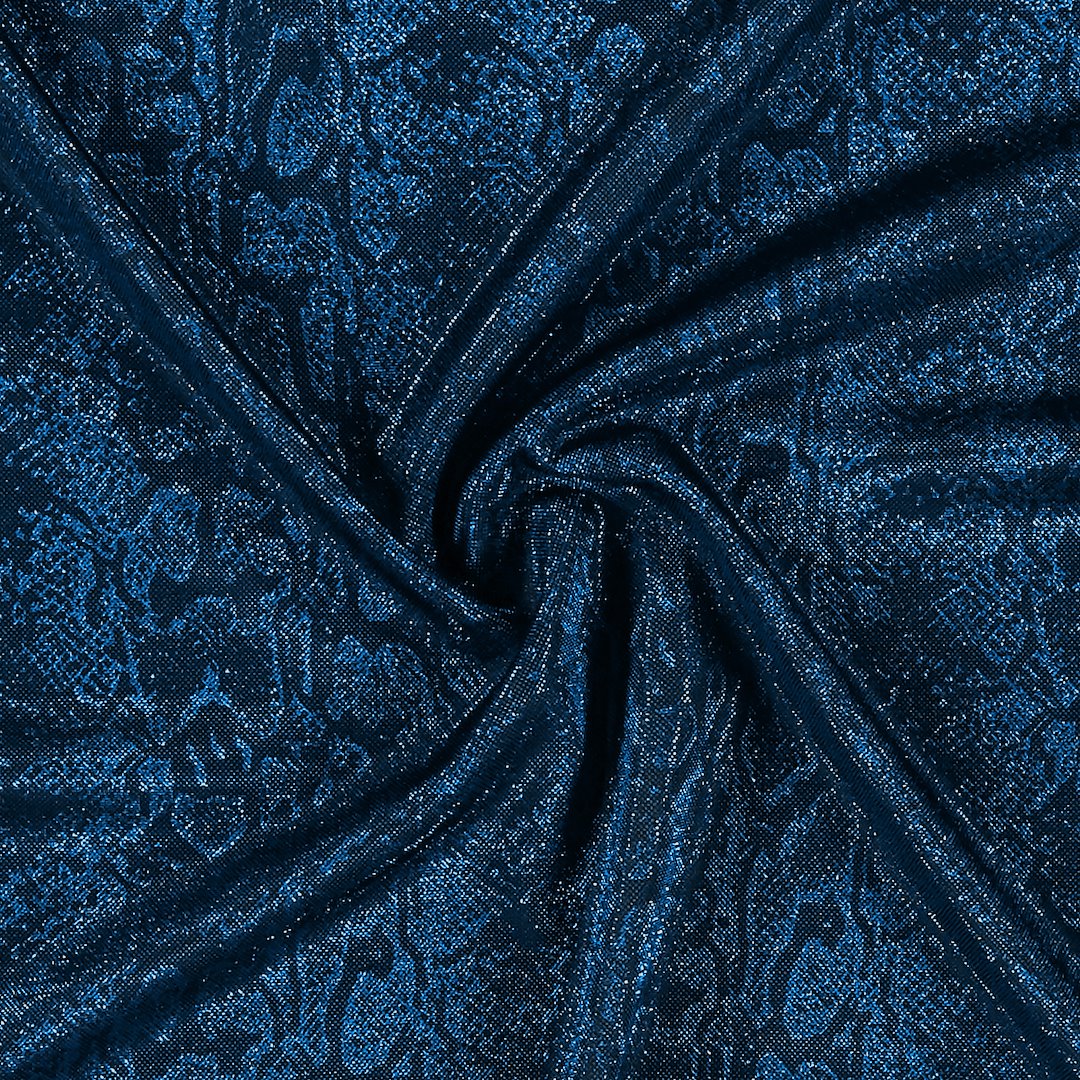 Billede af Let str jersey blå m slangeskinds lurex