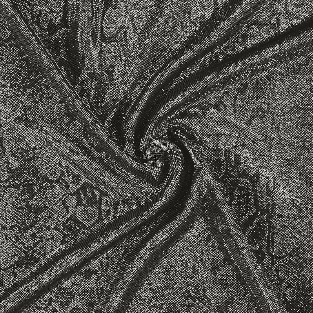 Billede af Let str jersey sølv m slangeskinds lurex