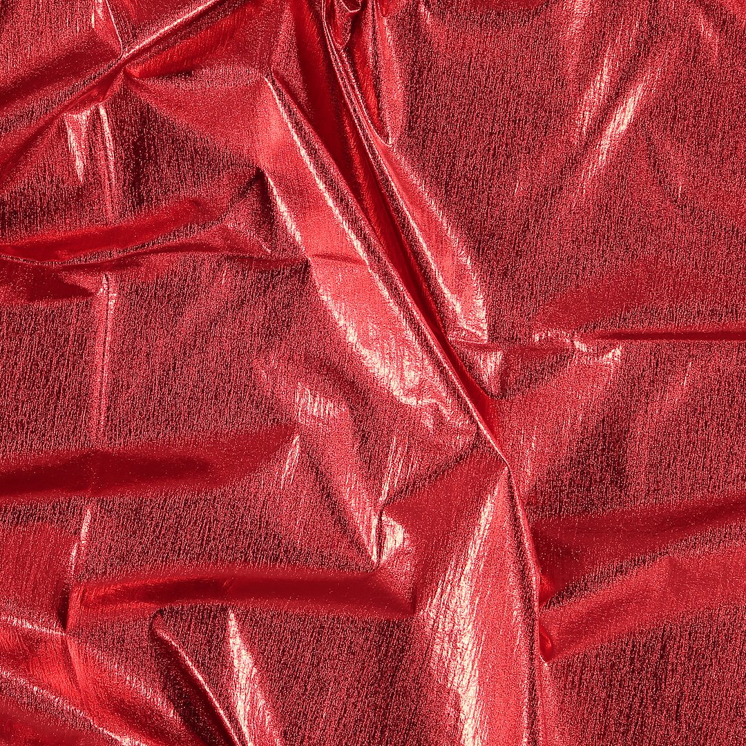 Billede af Let vævet med mørk rød folie