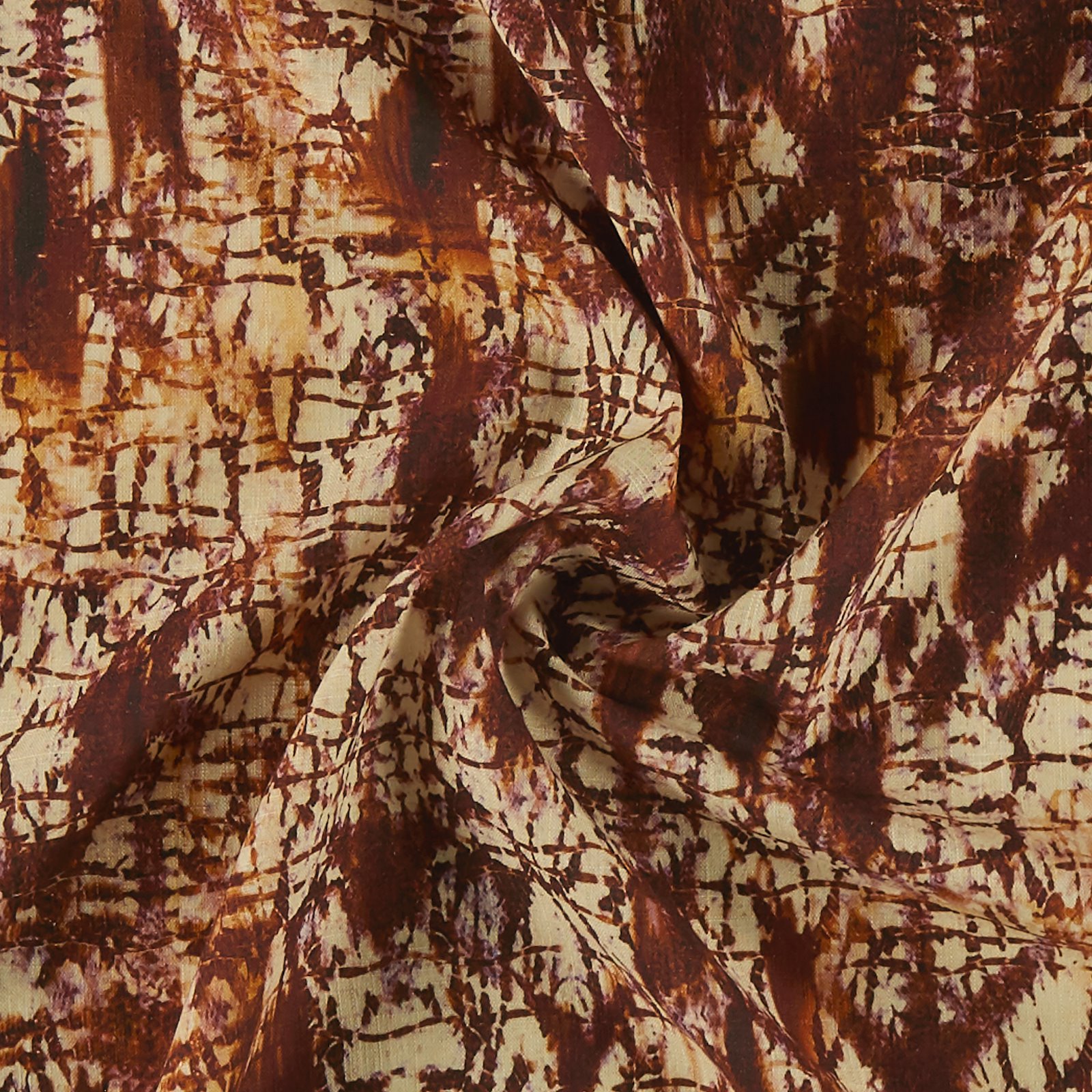 Linen/viscose w bordeaux abstract print 511013_pack