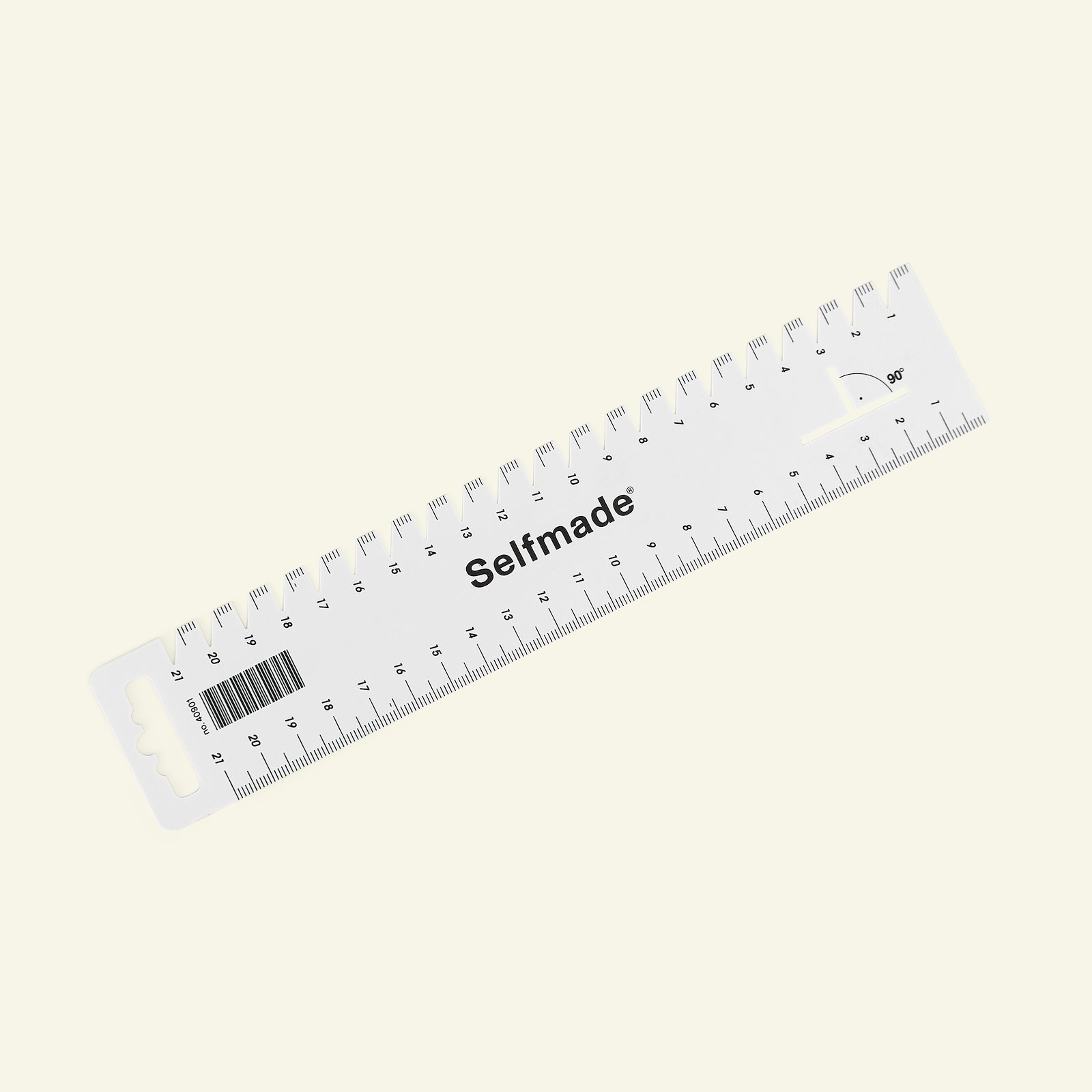 Linjal/sømometer 21cm 40901_pack_b