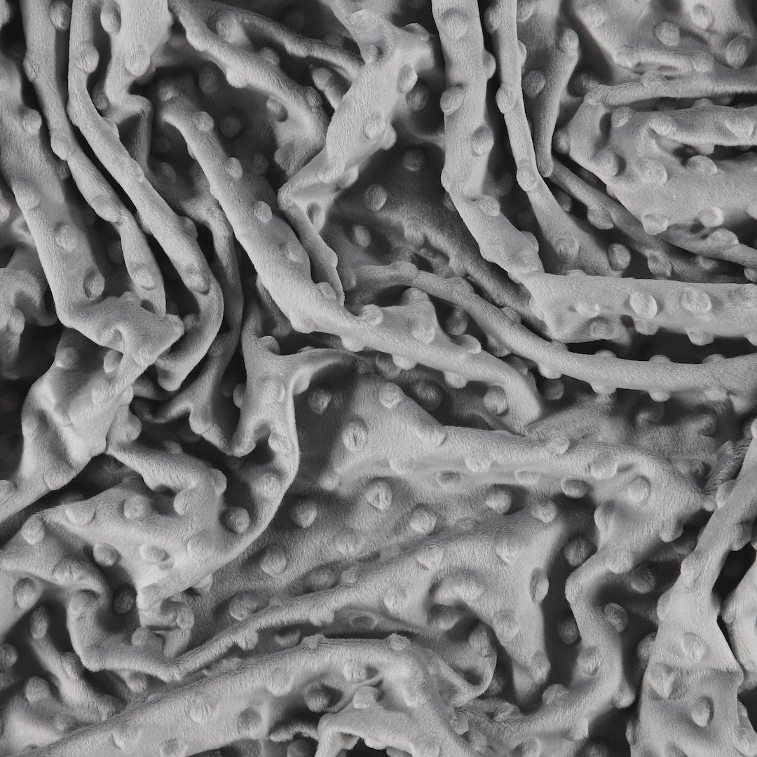 Billede af Luksus fleece med præget prik lys grå