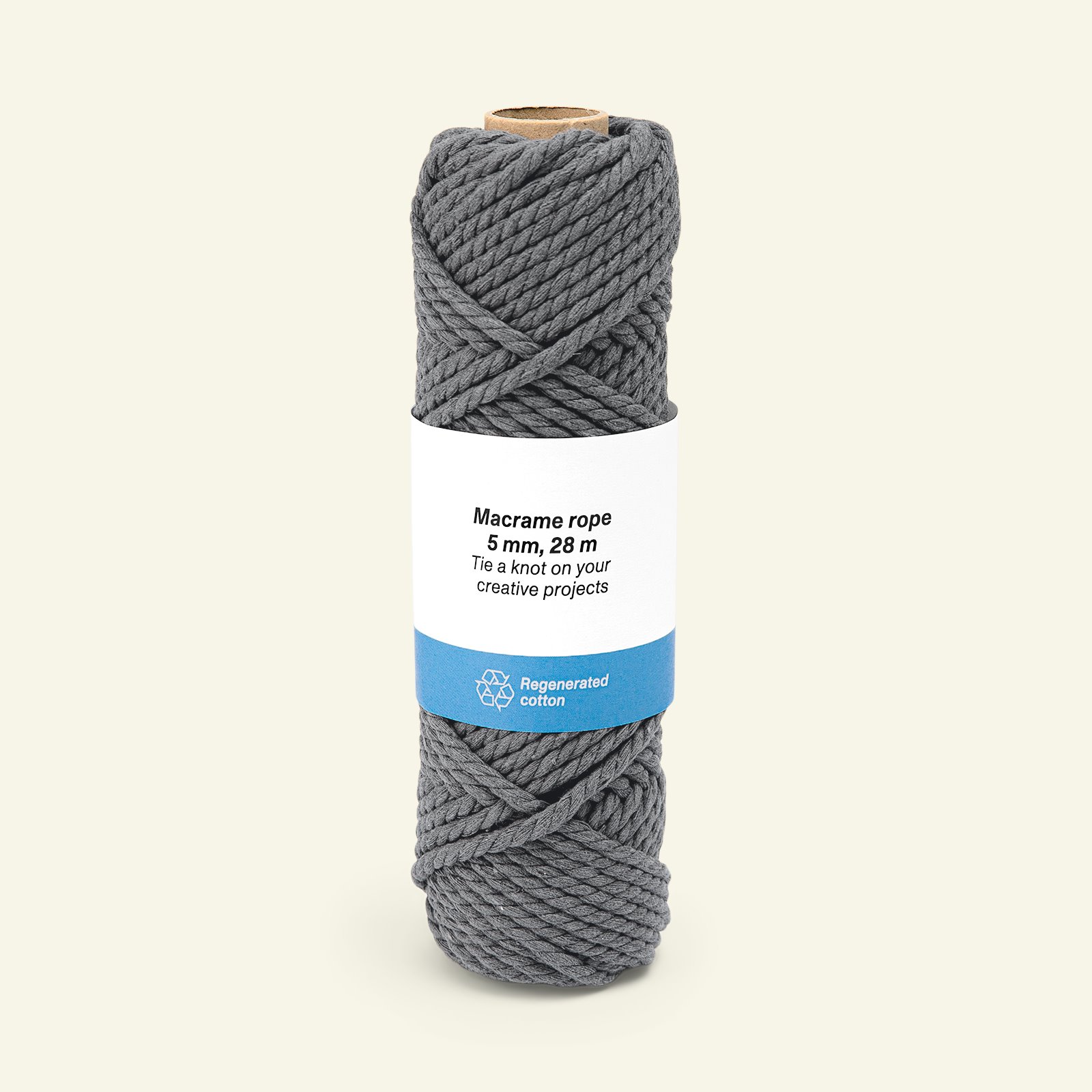 Macrame rope 3ply 5mm anthracite 28m 74808_pack_b