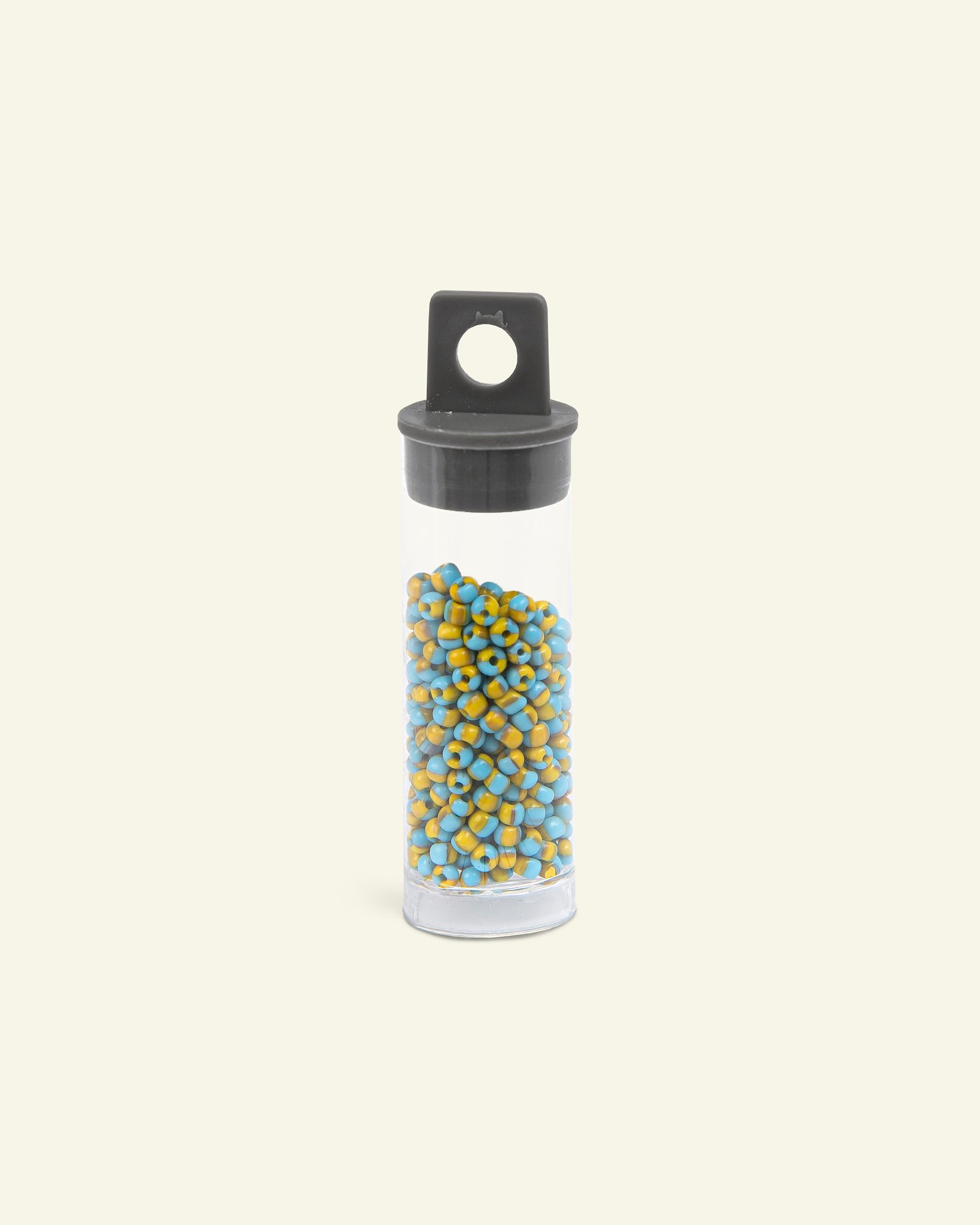 Matsuno glass bead 8/0 yellow/lt blue 10 47132_pack