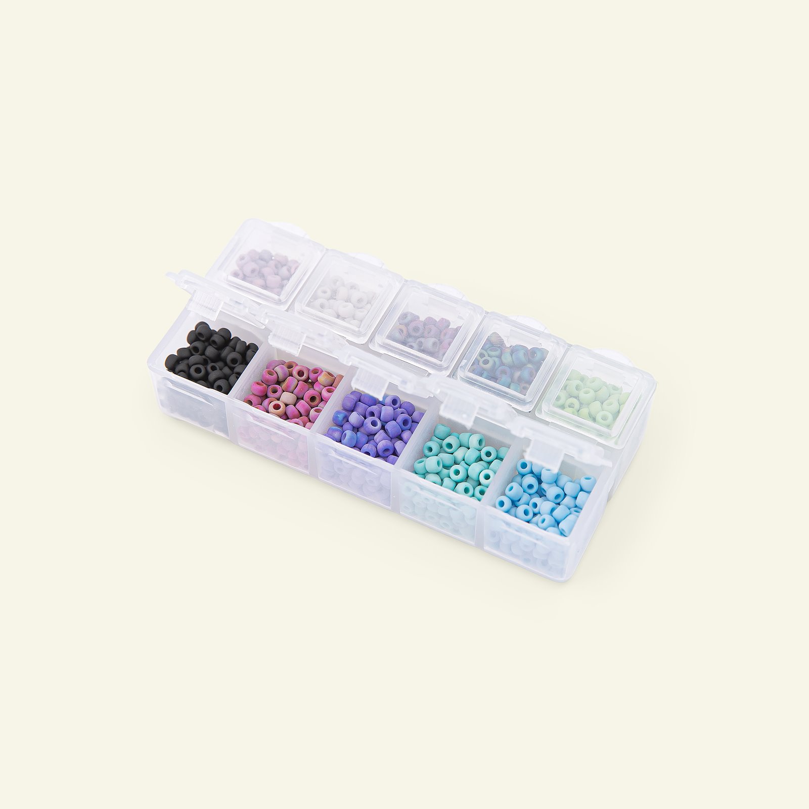 Matsuno glass bead round 8/0 10 col. 40g 47197_pack_c