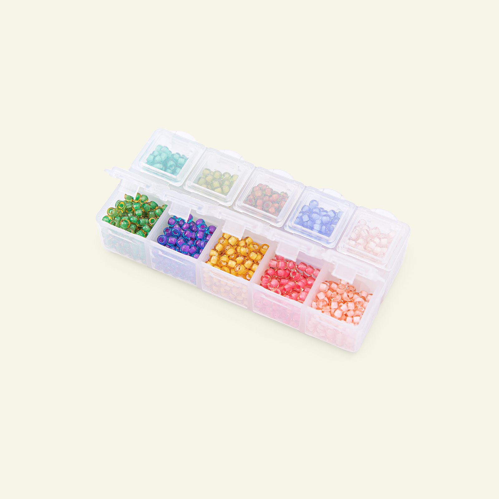 Matsuno glass bead round 8/0 10 col. 40g 47198_pack_c