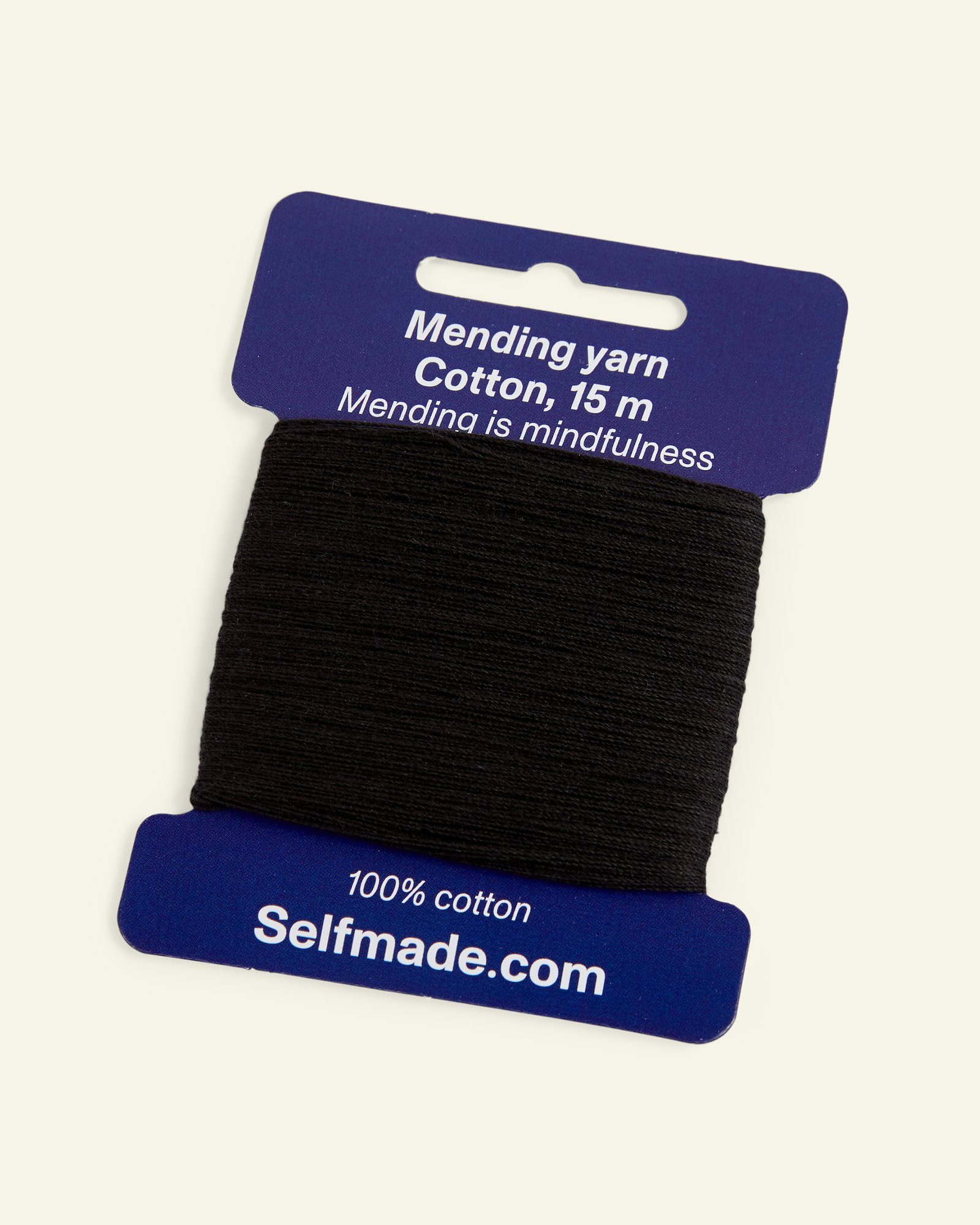 Mending yarn cotton black 15m 35557_pack