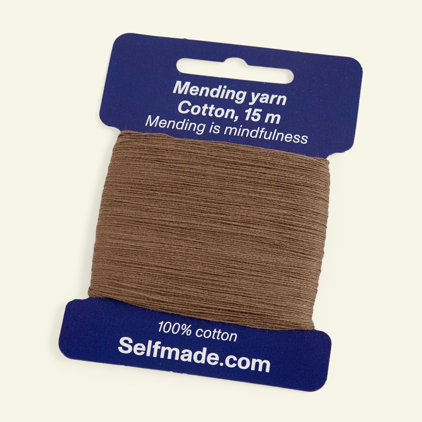 Mending yarn cotton dark beige 15m 35554_pack
