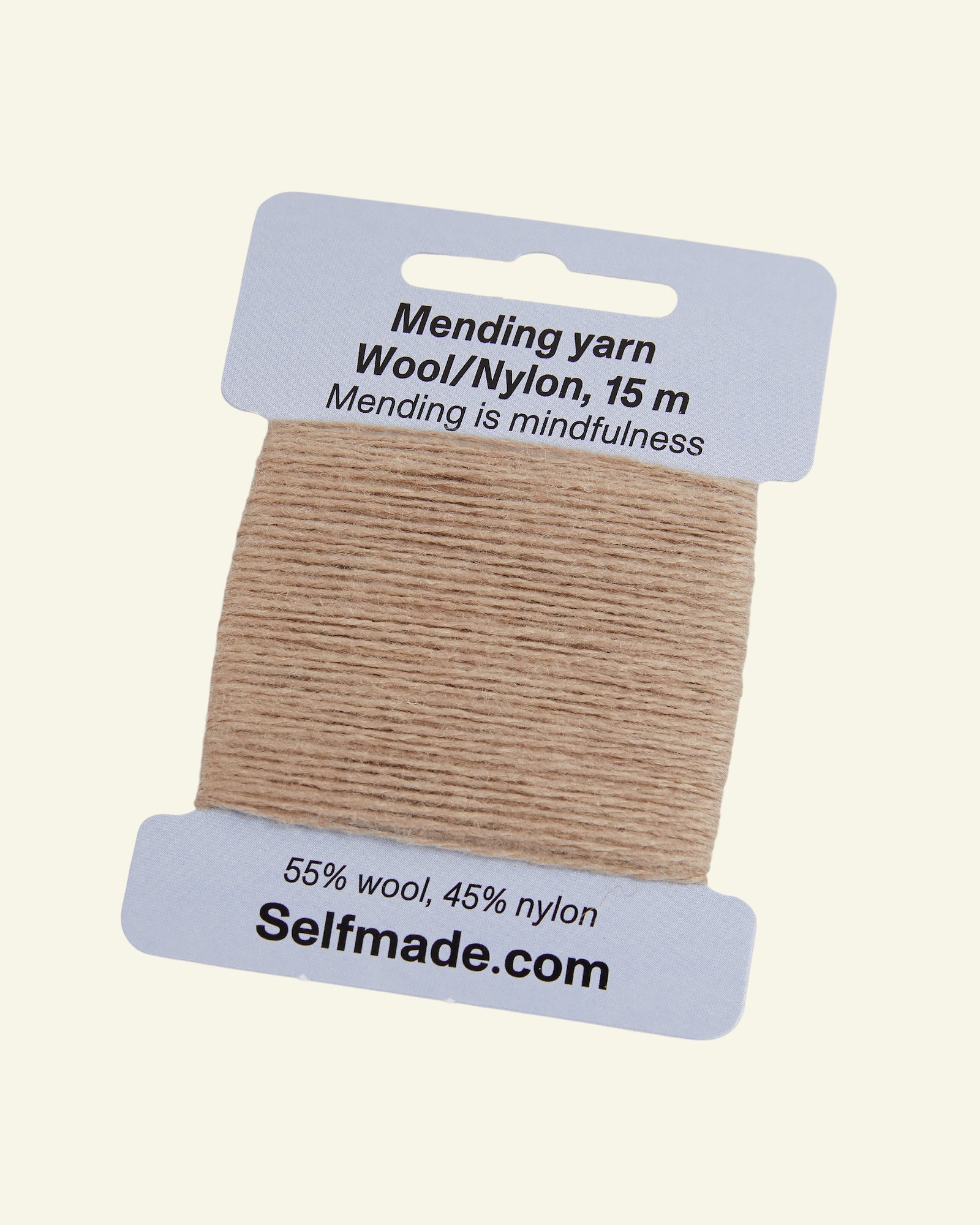 Mending yarn wool mix beige 15m 35515_pack