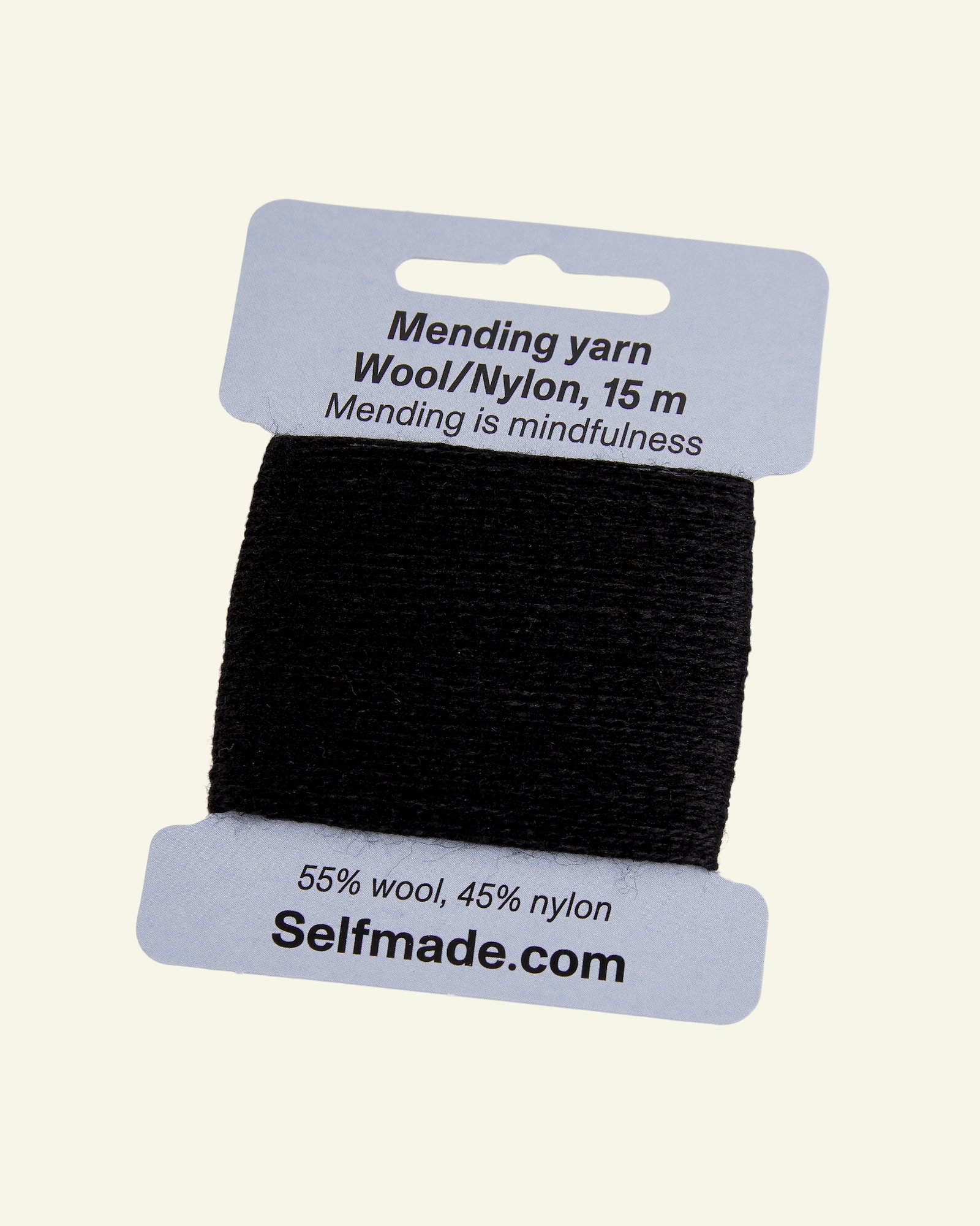 Mending yarn wool mix black 15m 35519_pack