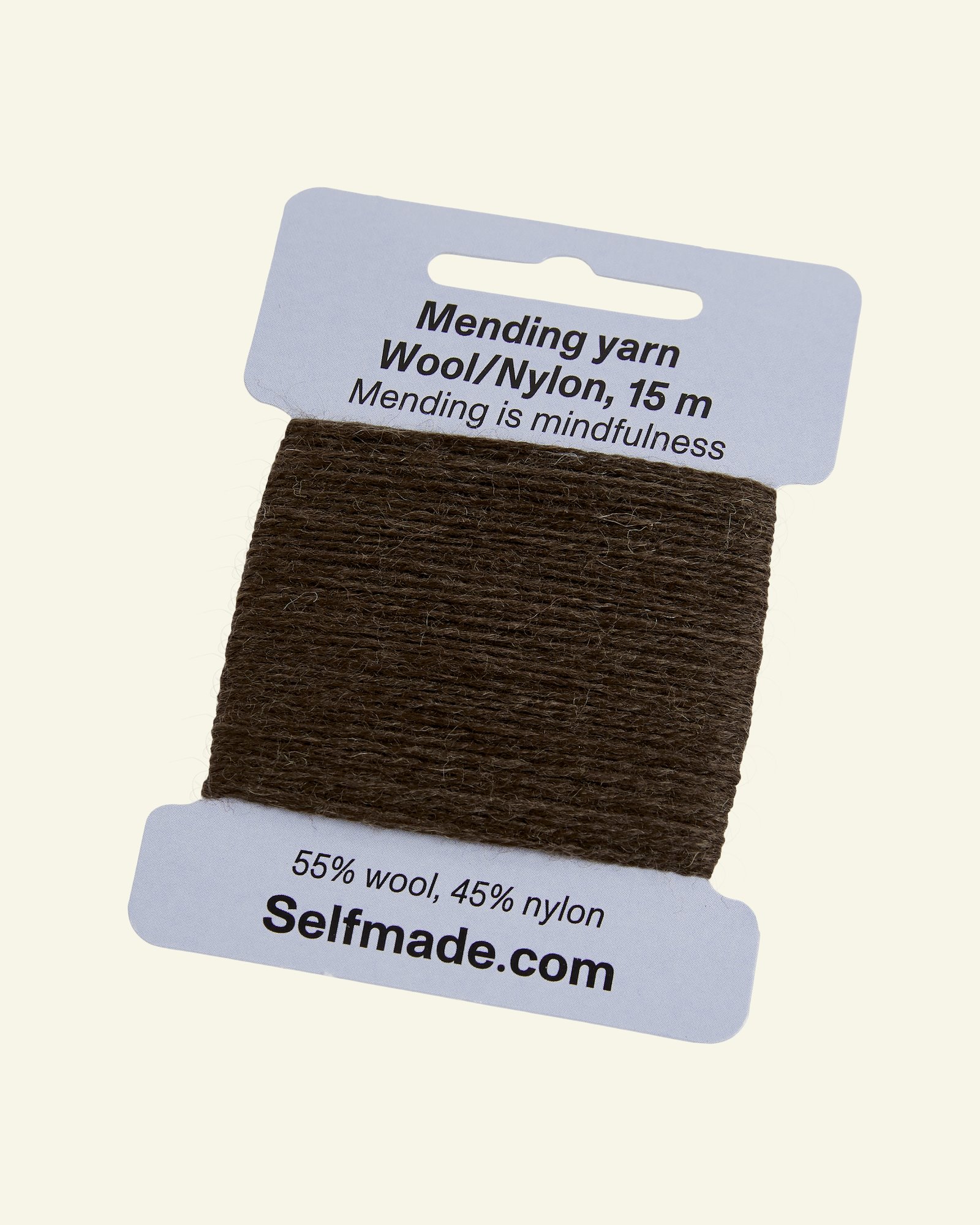 Mending yarn wool mix brown 15m 35516_pack