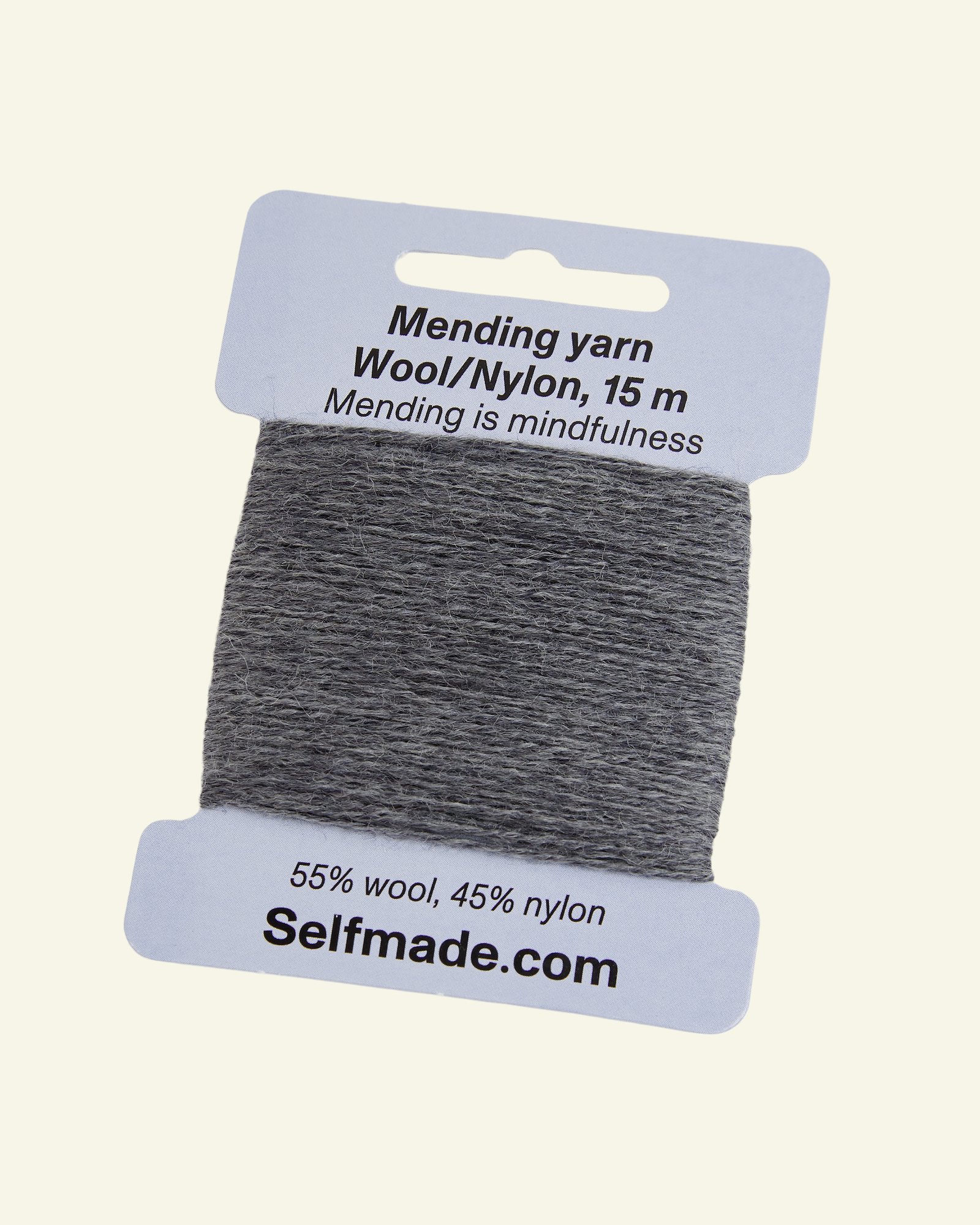 Mending yarn wool mix dark grey 15m 35518_pack