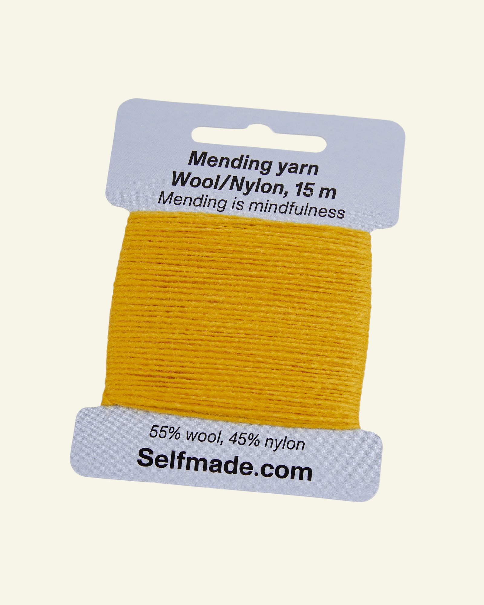 Mending yarn wool mix dark yellow 15m 35502_pack