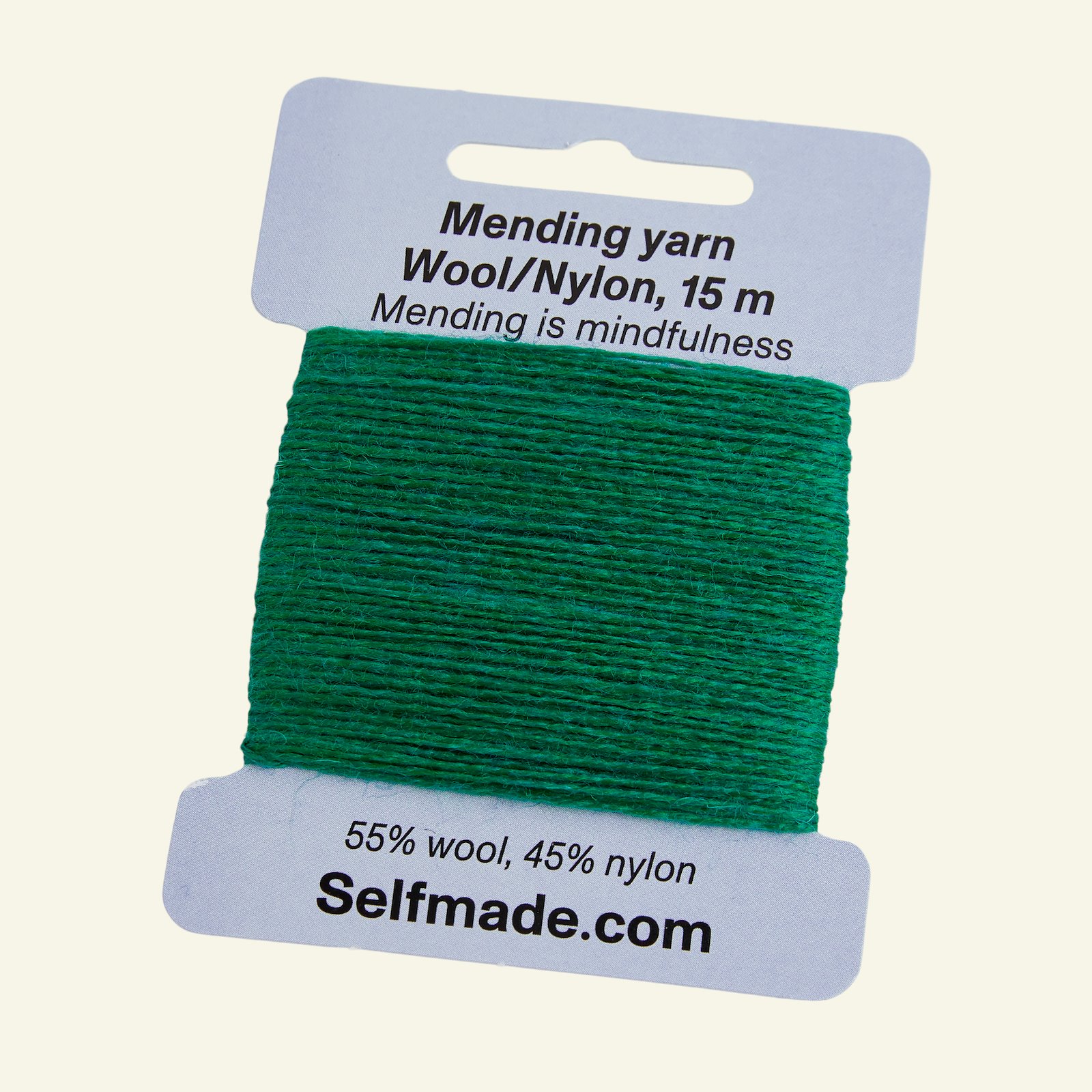 Mending yarn wool mix grass green 15m 35506_pack