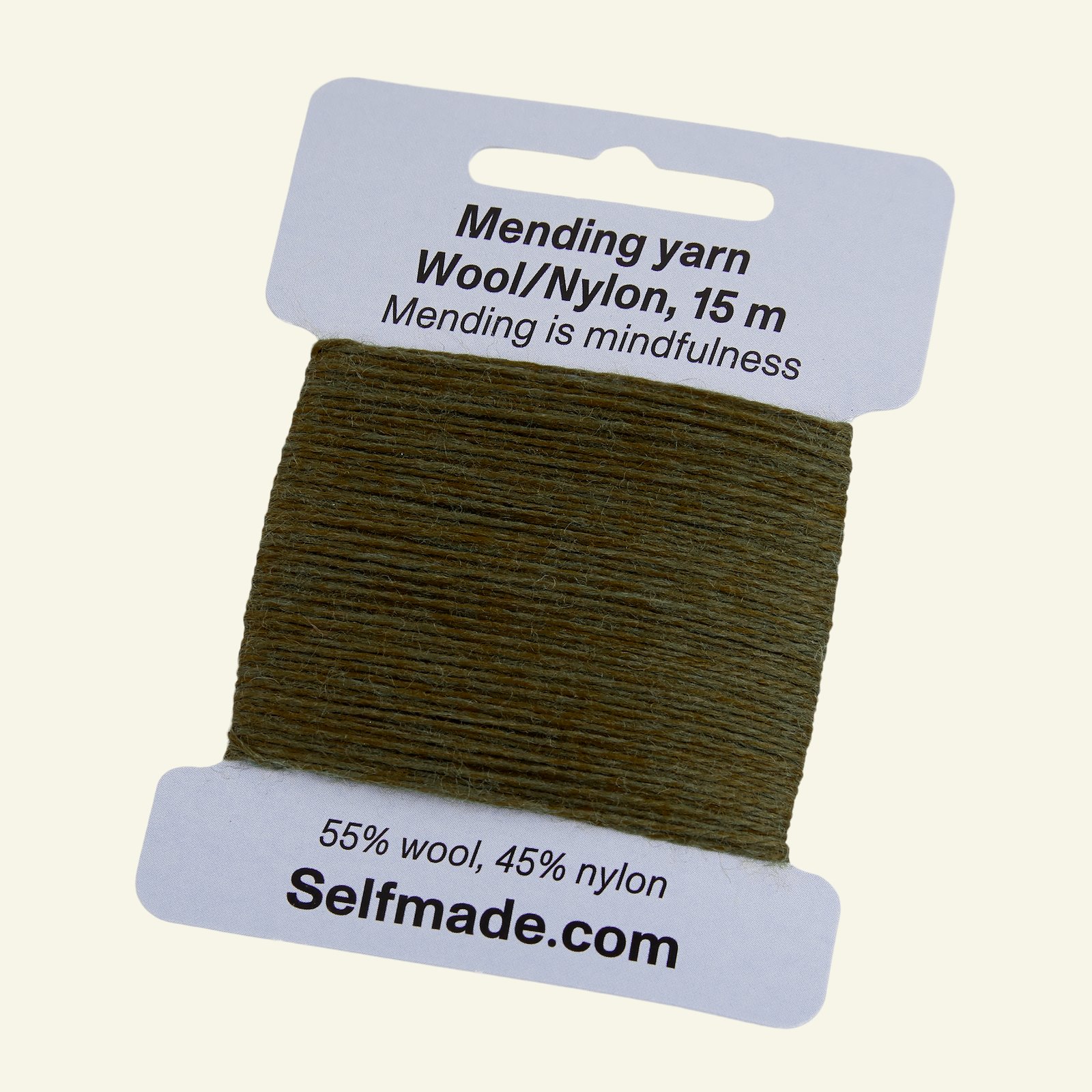 Mending yarn wool mix lt. army green 15m 35507_pack