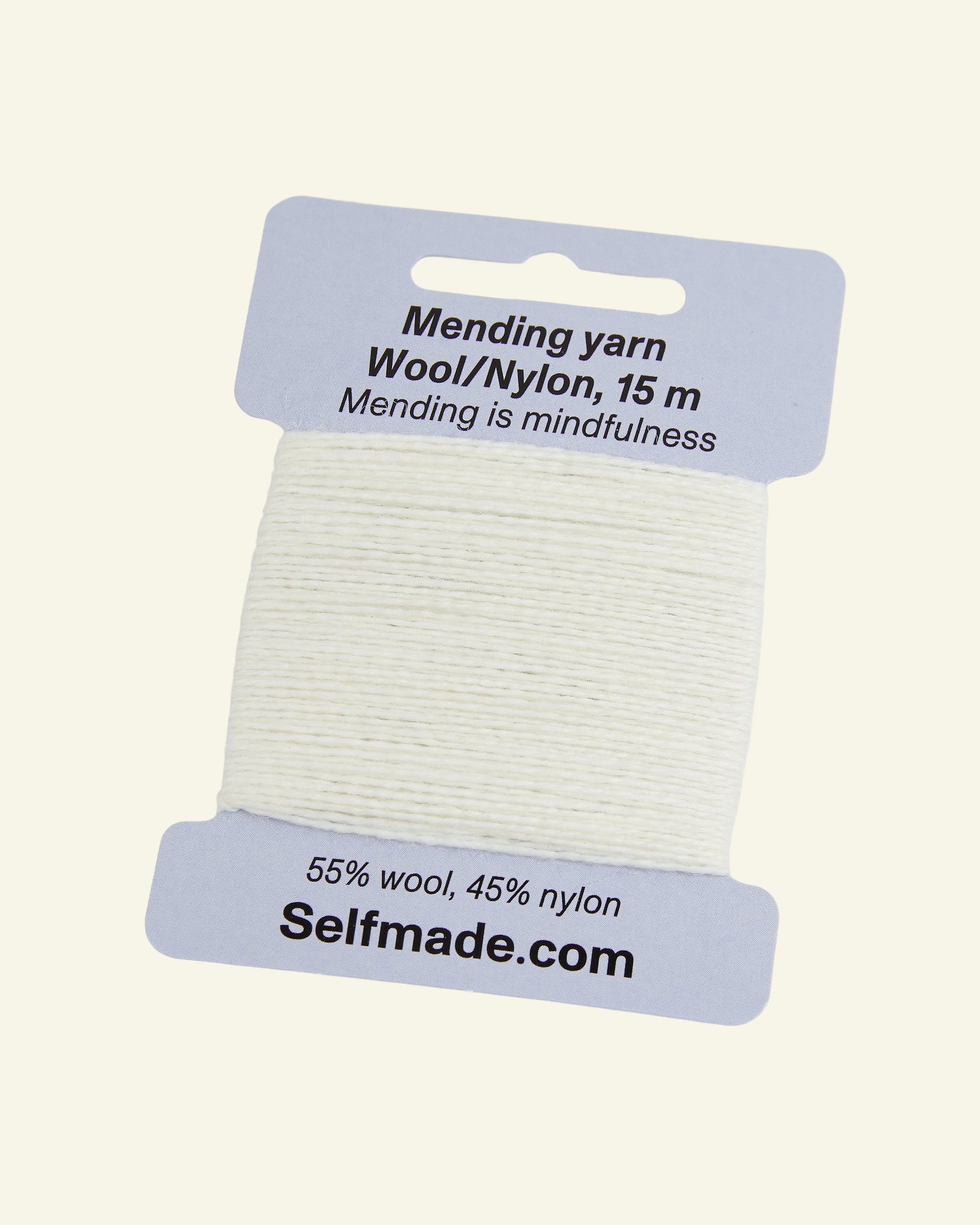 Mending yarn wool mix off white 15m 35500_pack