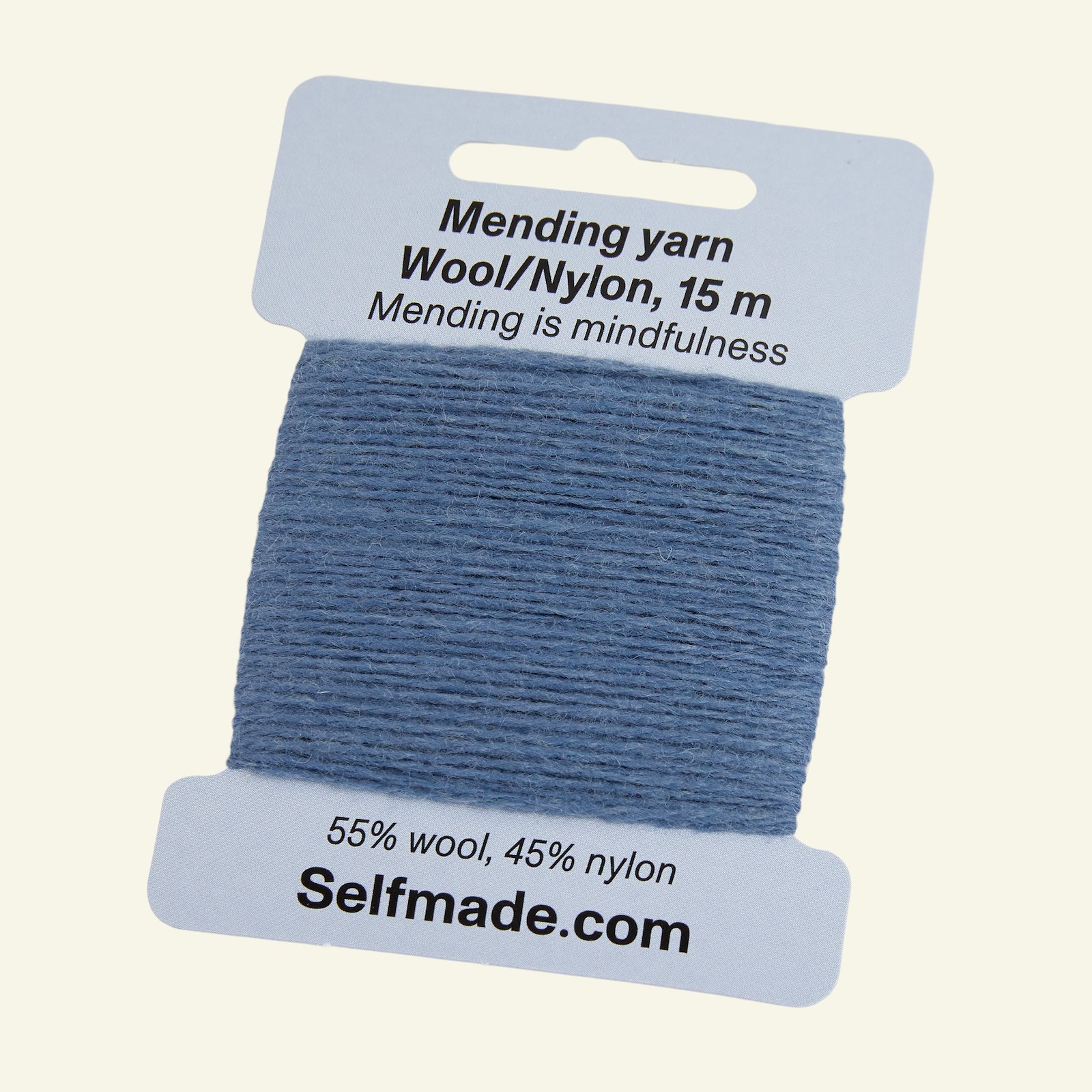 Mending yarn wool mix petrol blue 15m