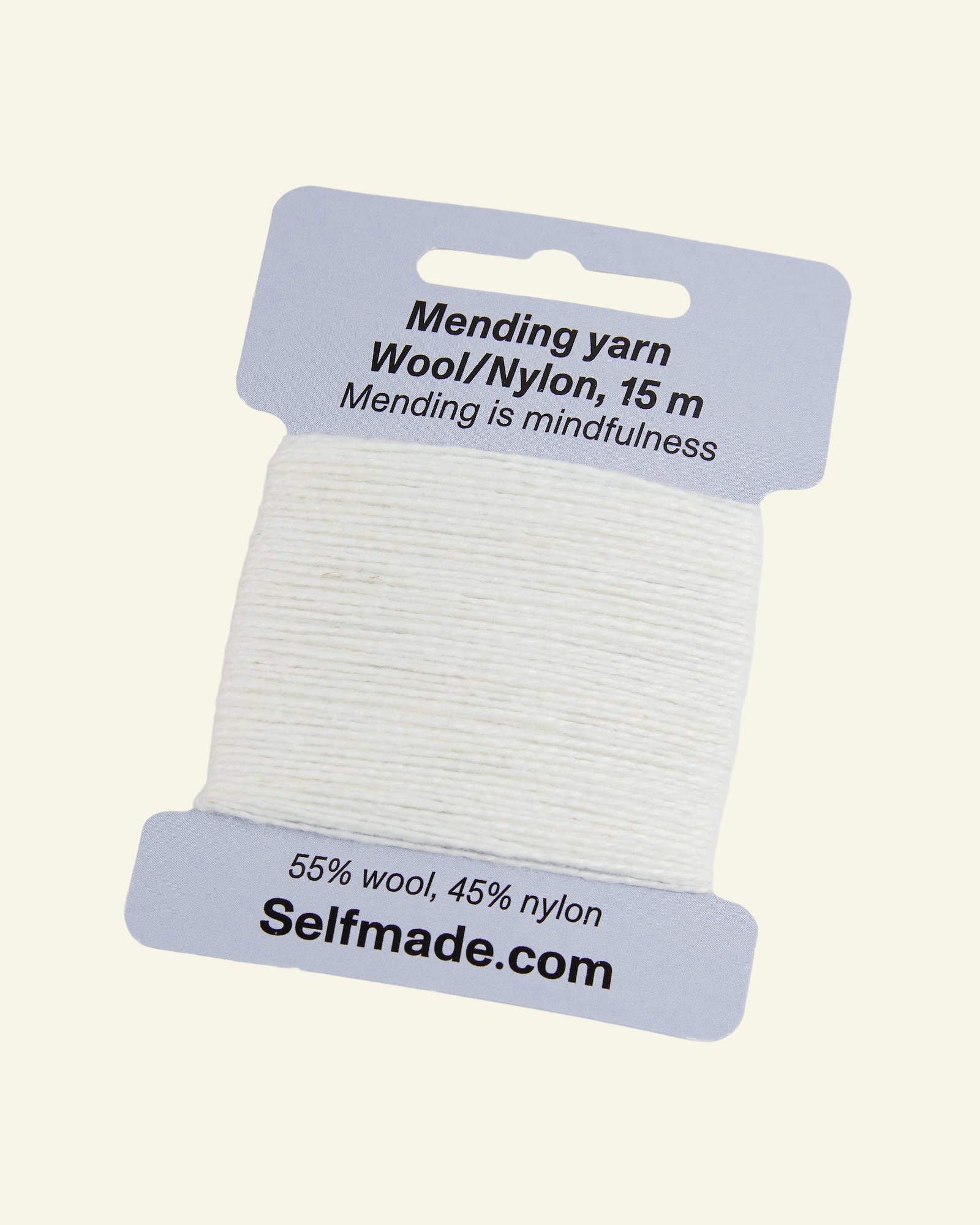 Mending yarn wool mix white 15m 35509_pack