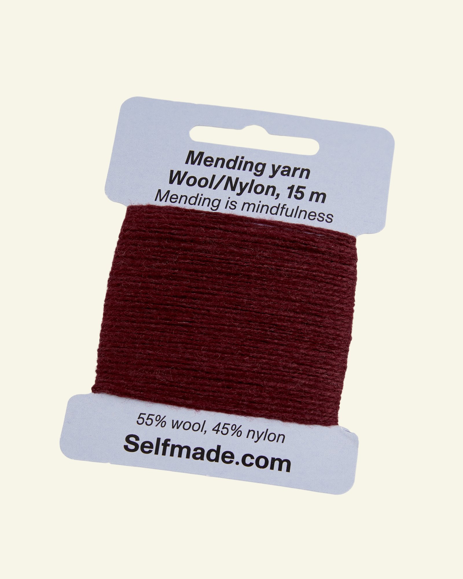 Mending yarn wool mix wine red 15m 35505_pack