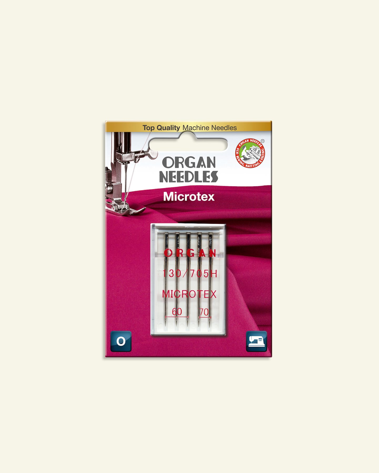 Microtex needle 130/705 size 60/3, 70/2 46037_pack