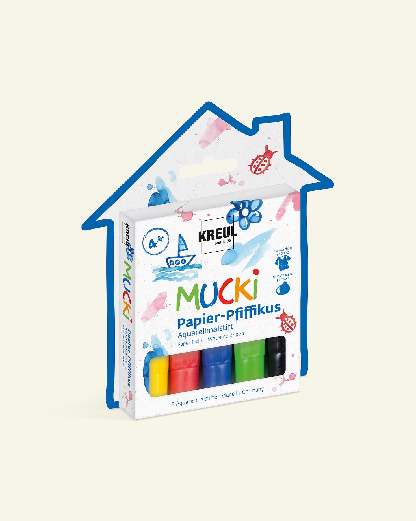 MUCKI Wasserfarbstift Set m. 5 31622_pack