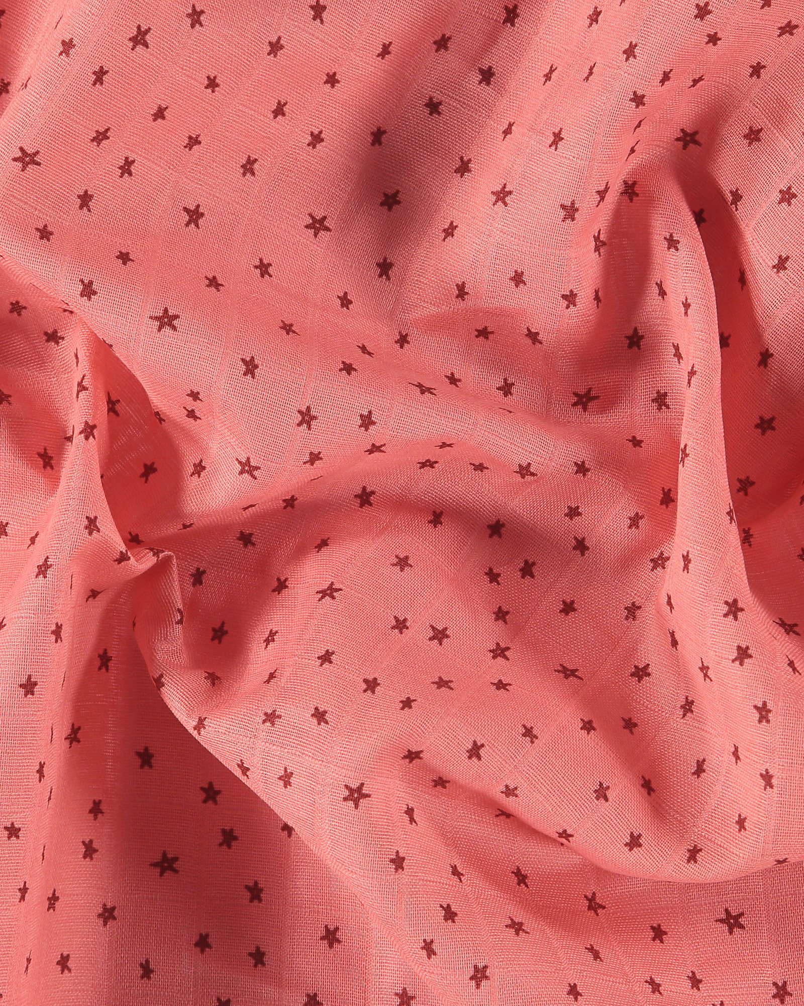 Muslin 2-layers warm rose with stars 501862_pack