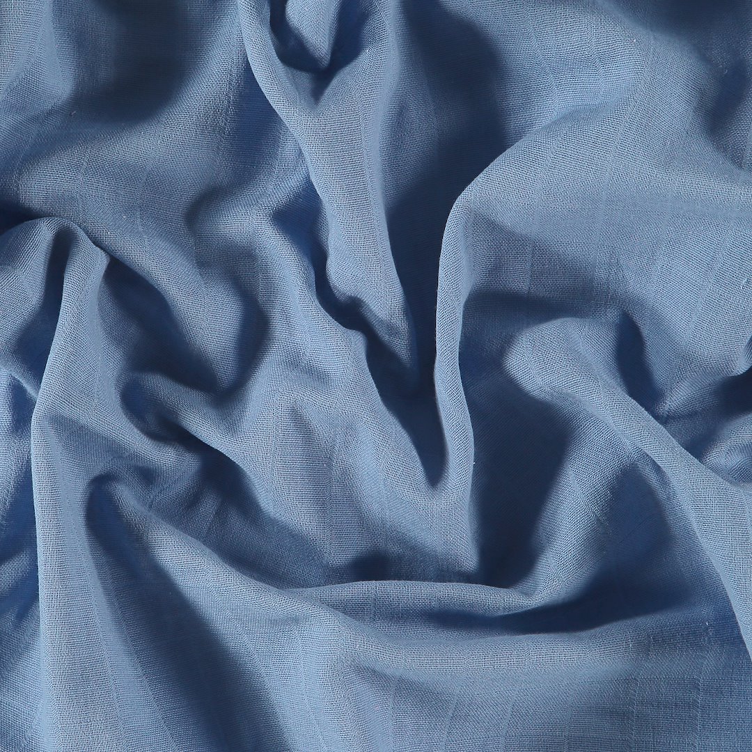 Billede af Musselin 2-lags lys cobolt blå