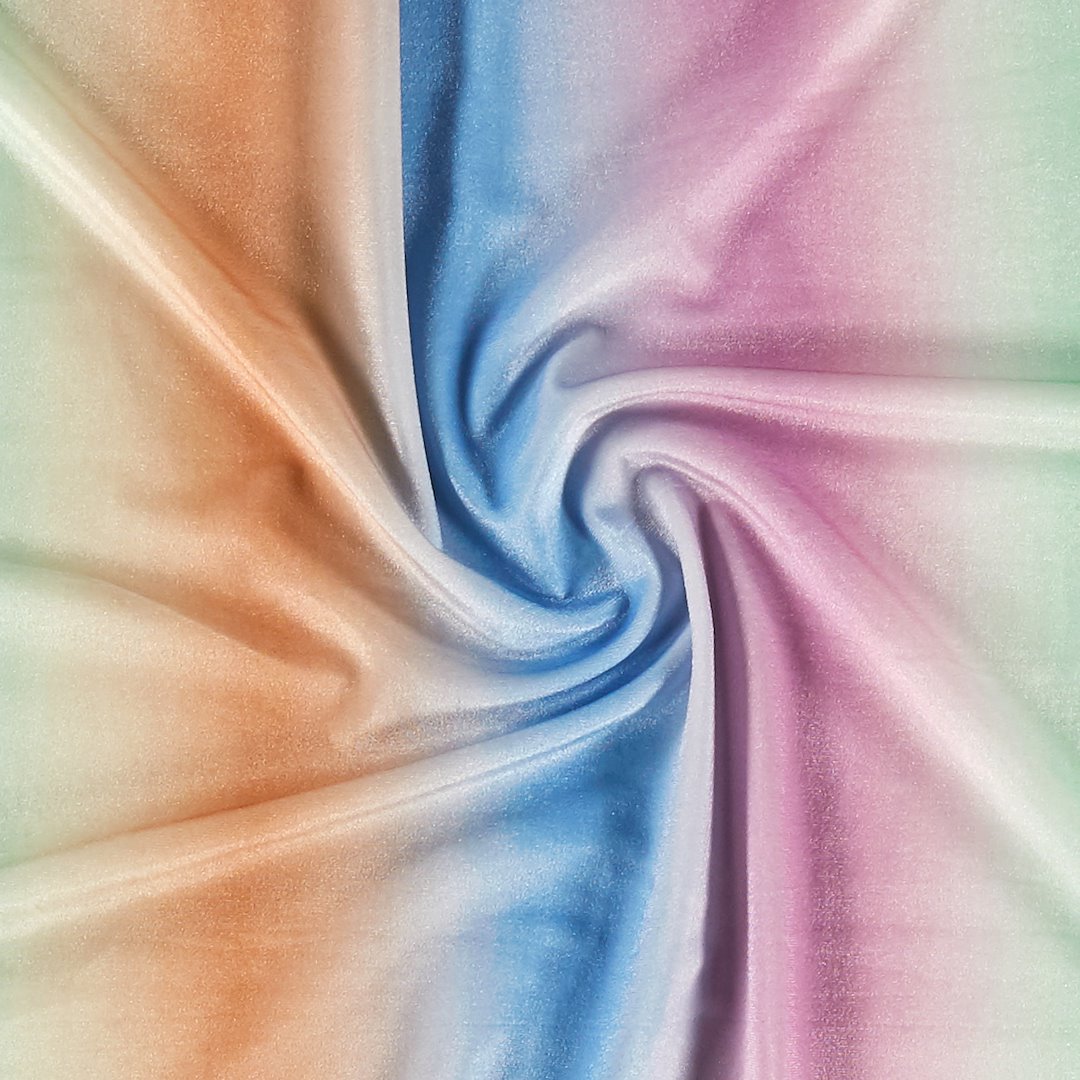 Billede af Nervøs velour med pastel regnbue print